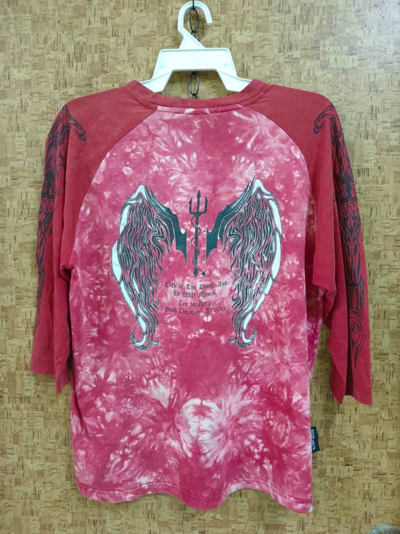 If Six Was Nine Angel Devil Tribal Grunge Gothic Tie Dye Tee Size US M / EU 48-50 / 2 - 1 Thumbnail