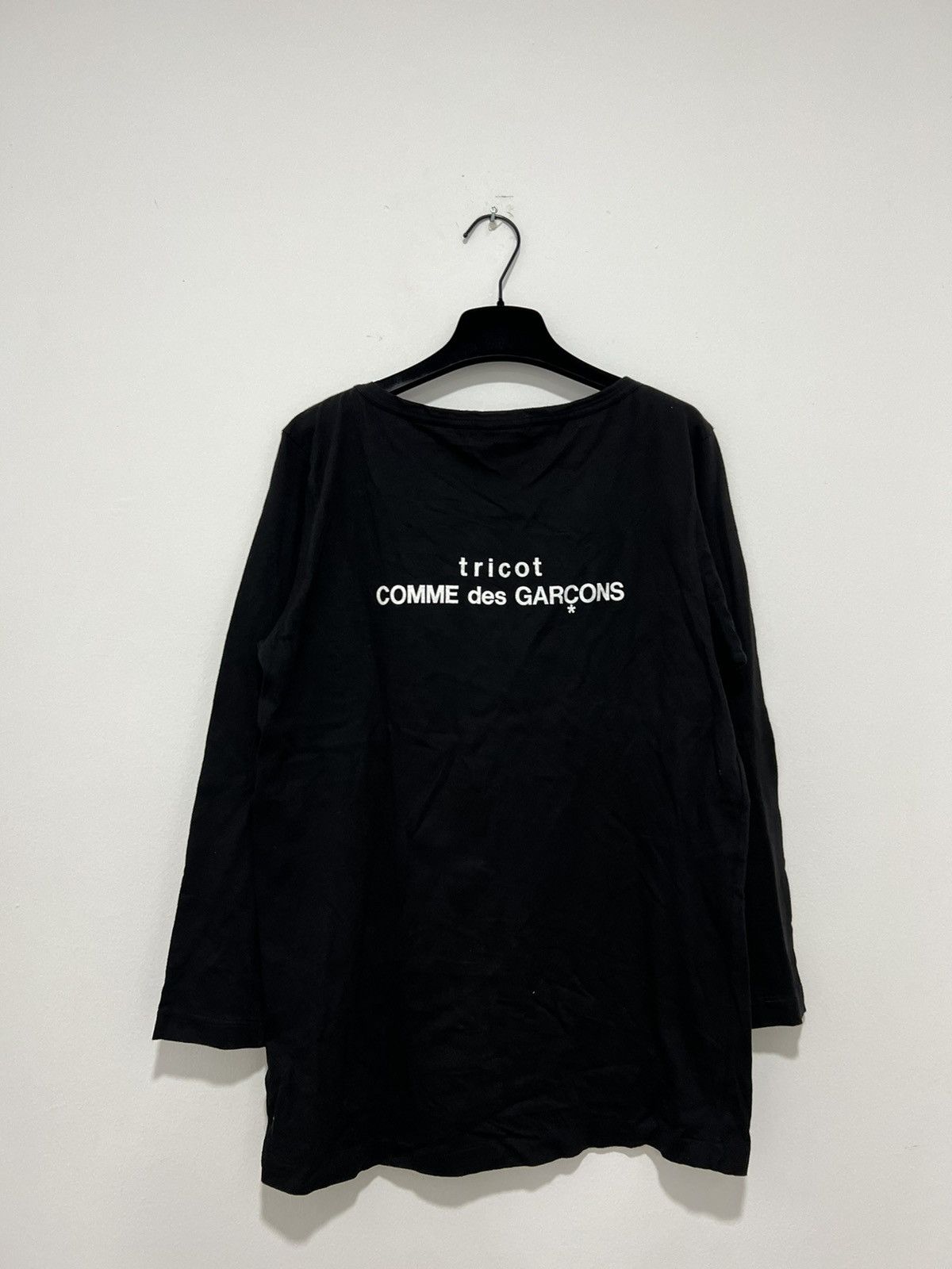 Image of 90’S Vintage Comme Des Garcons Sunfade Staff Logo Shirt in Black, Men's (Size Small)