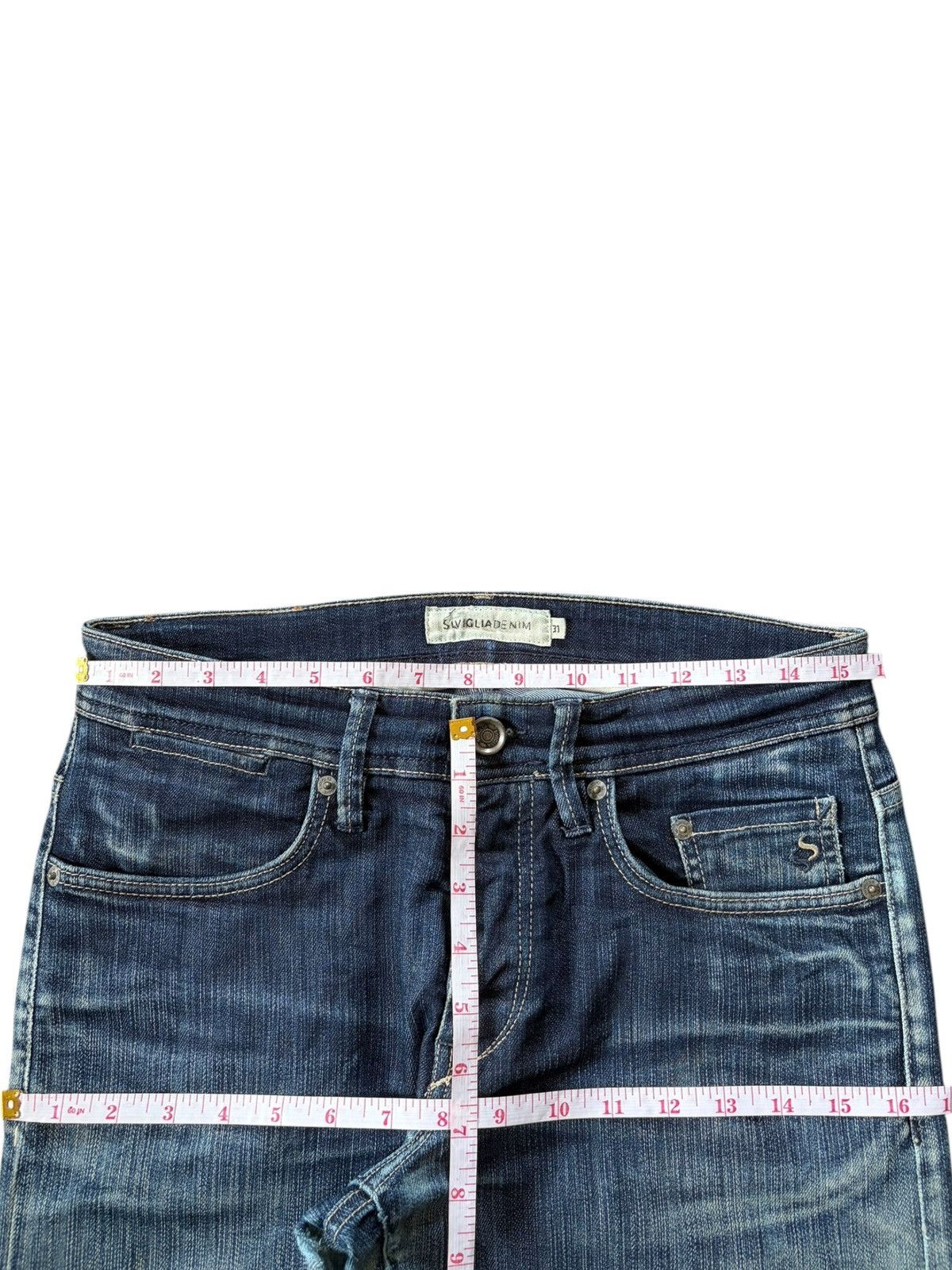 Siviglia Vintage Italy Siviglia Faded Wash Distressed Jeans Size 31" - 6 Thumbnail