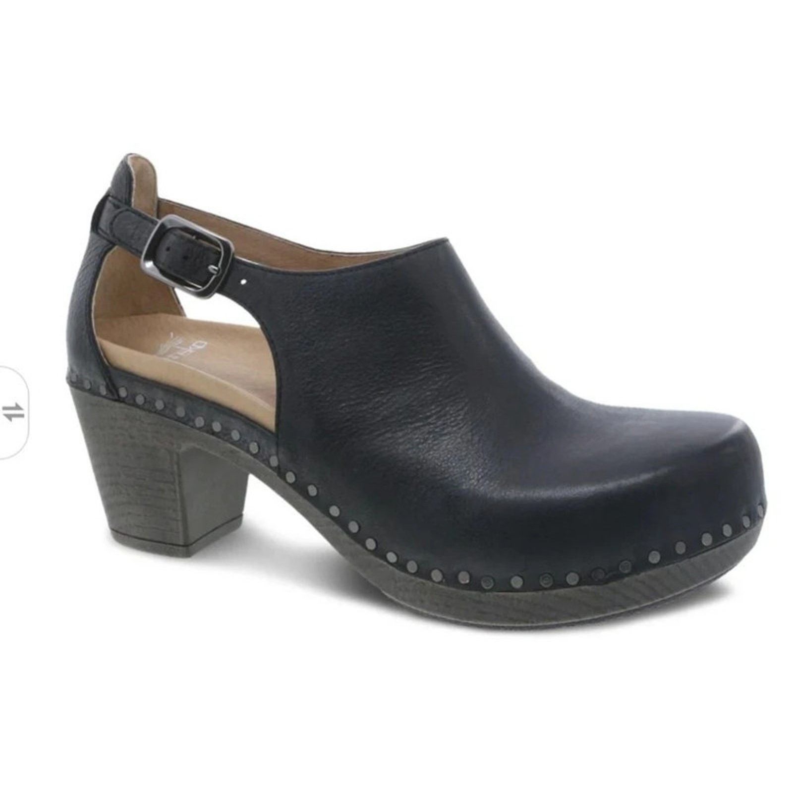 Dansko Dansko Sassy Black Milled Burnished Clogs Size 40 Size US 9.5 / IT 39.5 - 1 Thumbnail