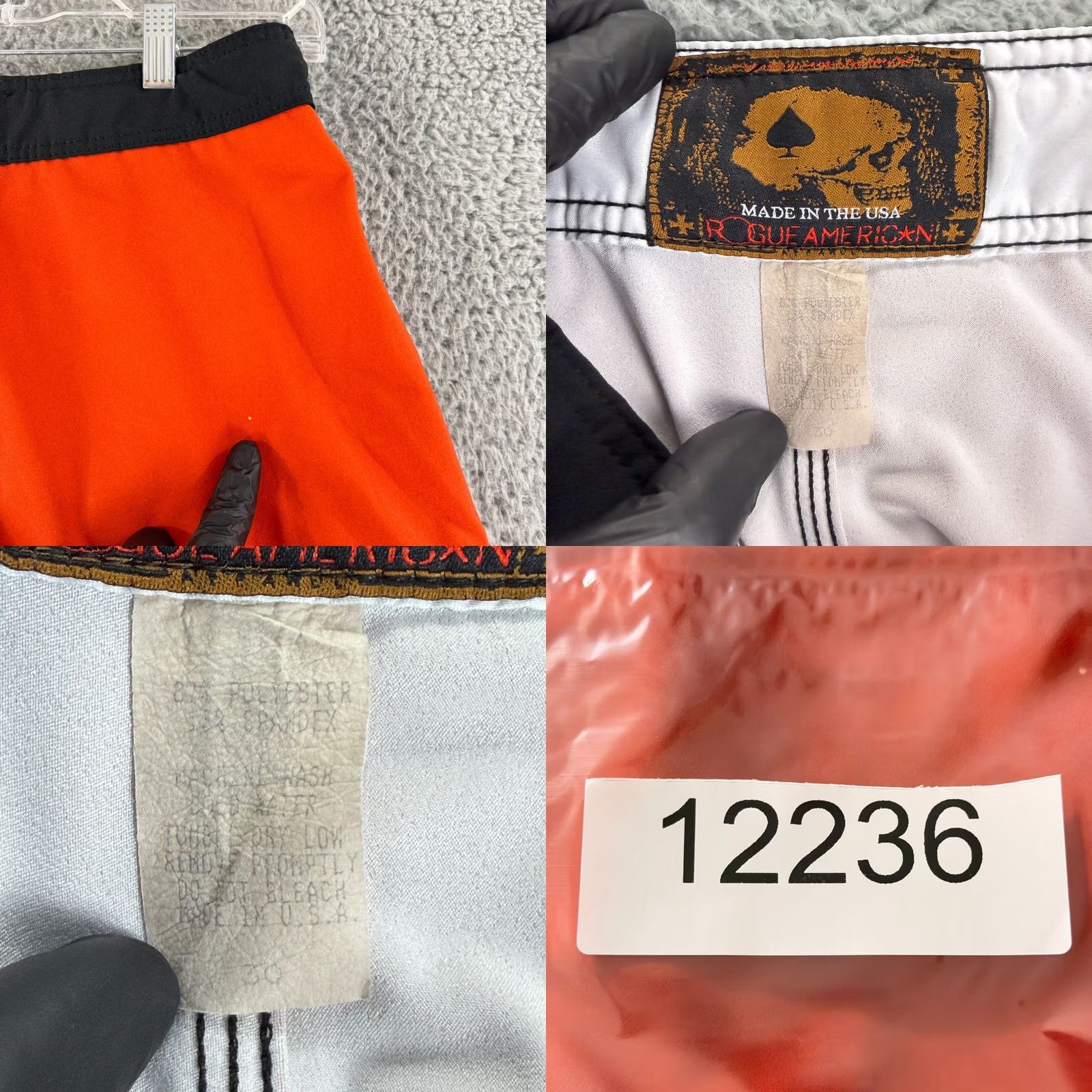 Vintage Rogue American Board Shorts Mens 30 Orange Graphic Print USA Made Size US 30 / EU 46 - 9 Thumbnail