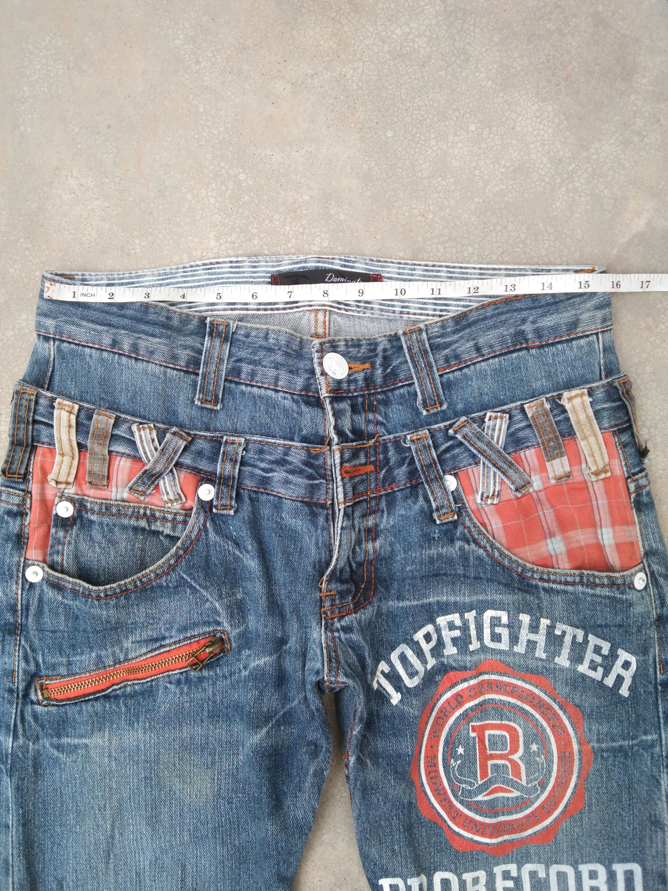 Japanese Brand Vintage Engineered Jeans Double Waist Japanese Denim 31x31.5 Size US 31 - 7 Thumbnail