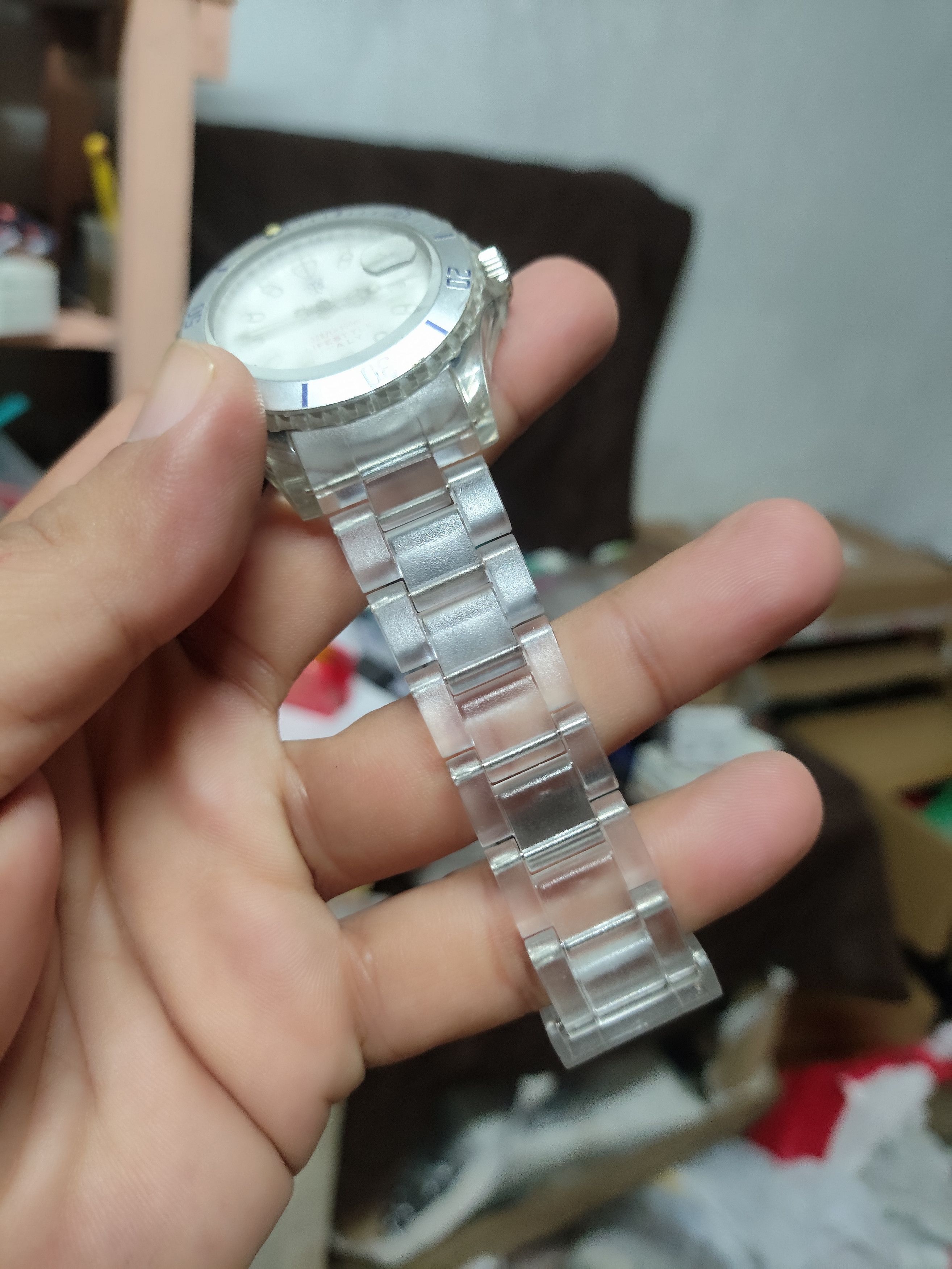 Japanese Brand × Vintage IKE ITALY LIFESTYLE WATCH. DESIGN RARE WITH CLEAR MATERIAL Size ONE SIZE - 12 Thumbnail