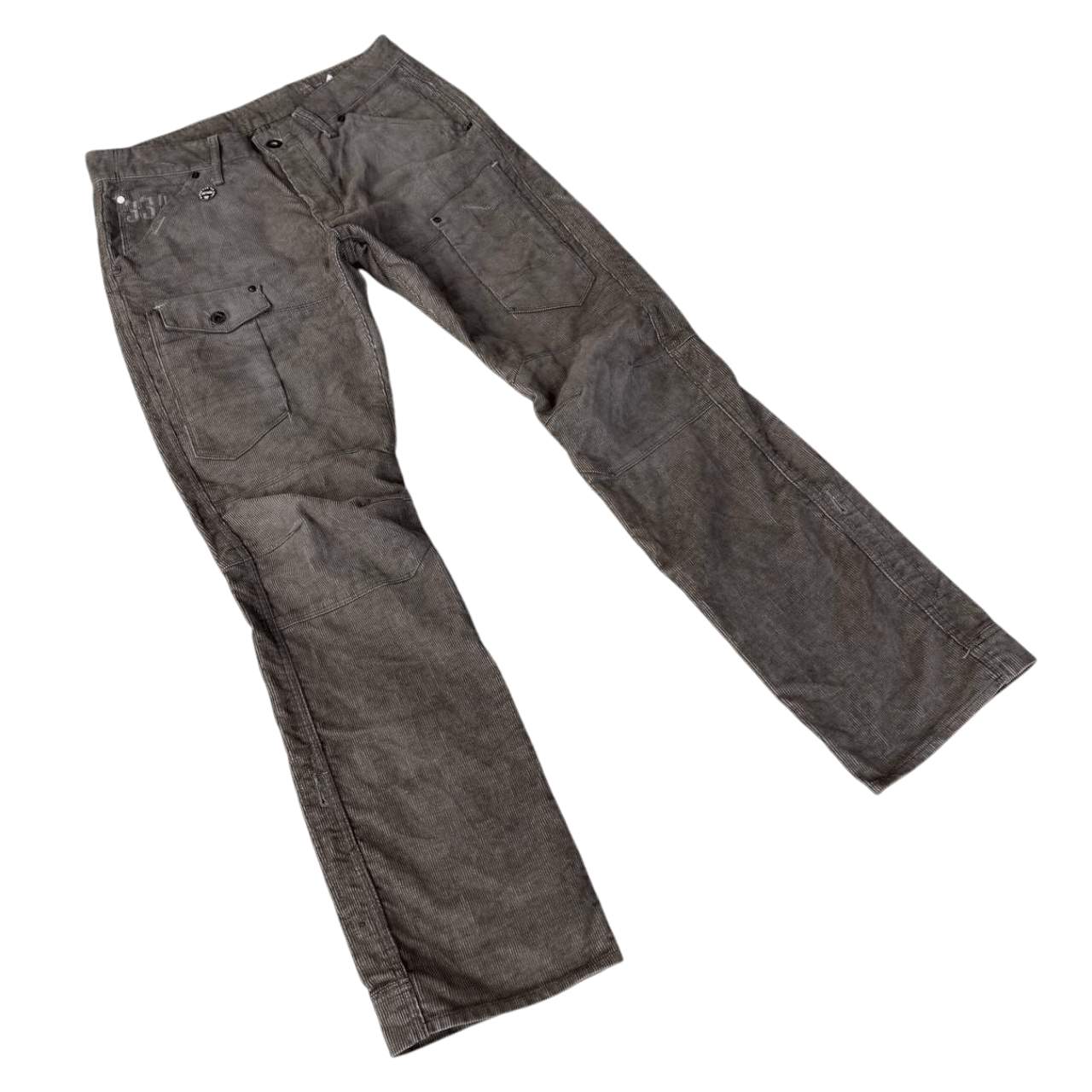 G-Star G-Star Raw Elwood Corduroy Cargo Pants Utility Sage Brown Size US 32 / EU 48 - 2 Thumbnail