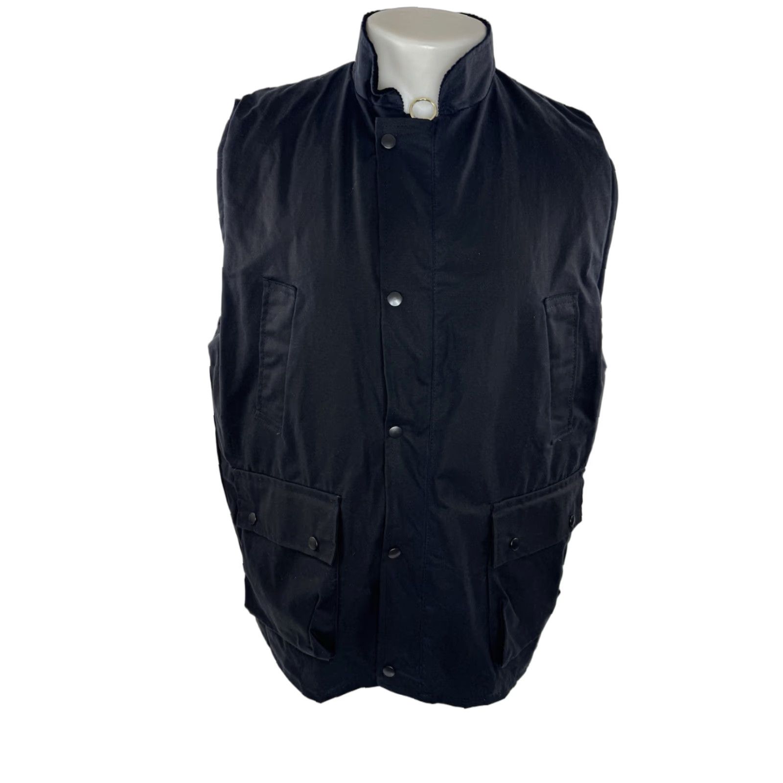 Vintage WALKER and HAWKES Vest Waxed Cotton Ranch Field Chore Zip Mens XL Blue - EXCELLENT Size US XL / EU 56 / 4 - 1 Thumbnail