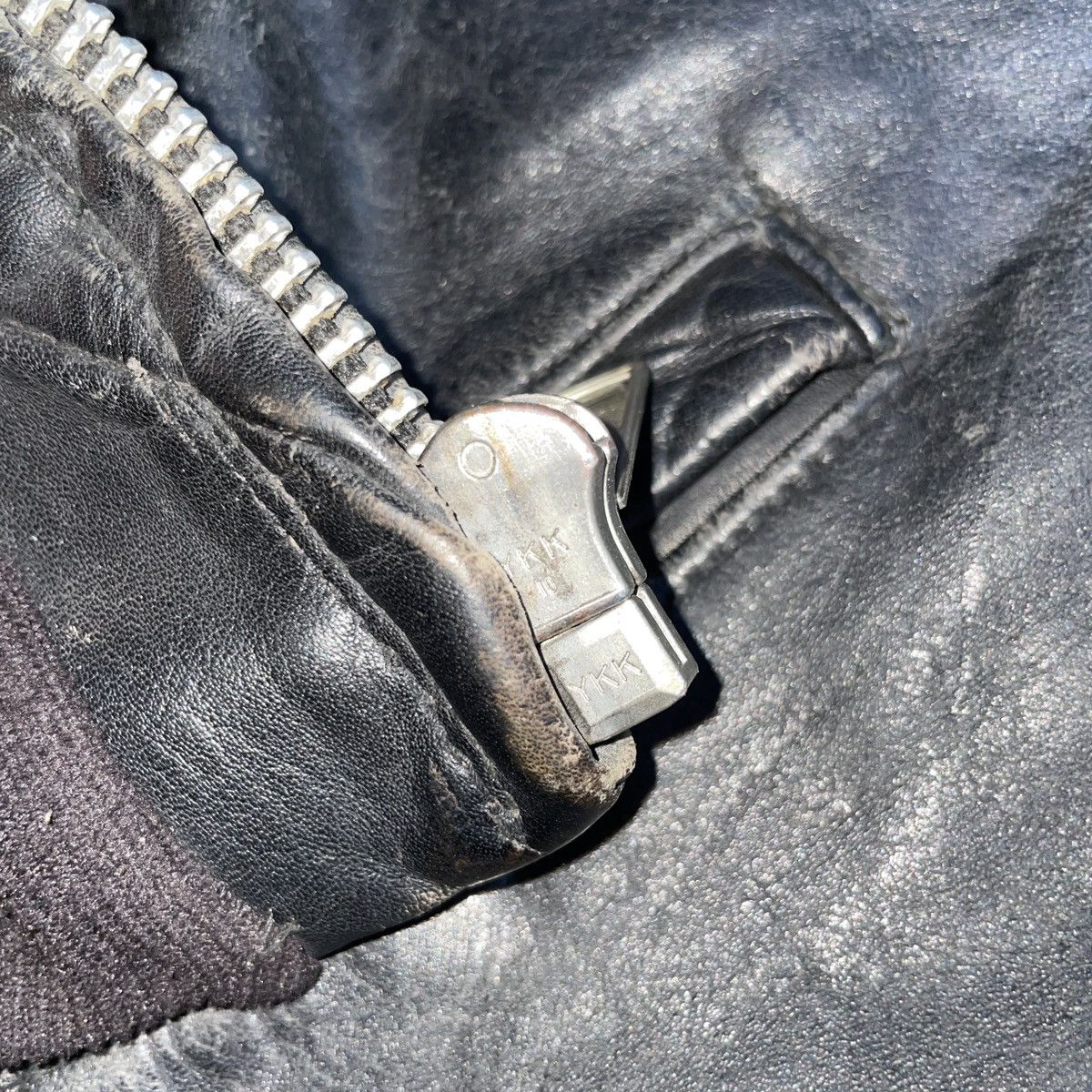 Vintage Rare Vintage 40s Moto Teddy Leather Jacket Distressed ERD Size US M / EU 48-50 / 2 - 4 Thumbnail