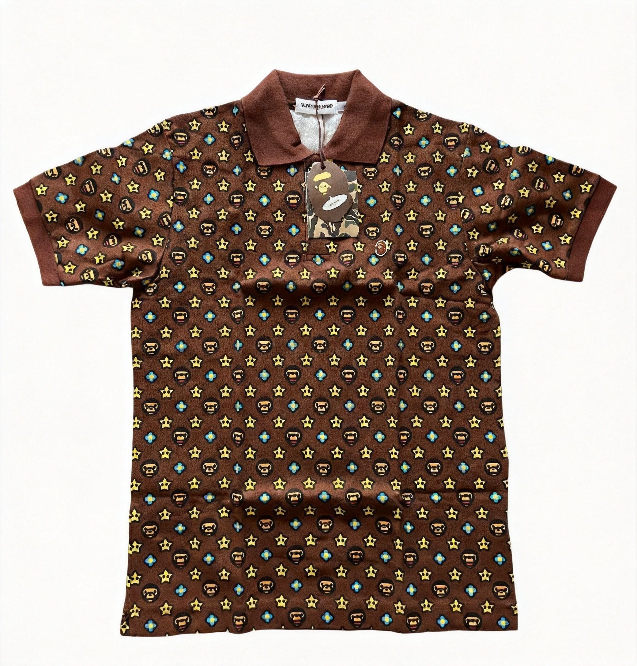 Bape Vintage A Bathing Ape BAPE Polo Rugby Shirt made in Japan
