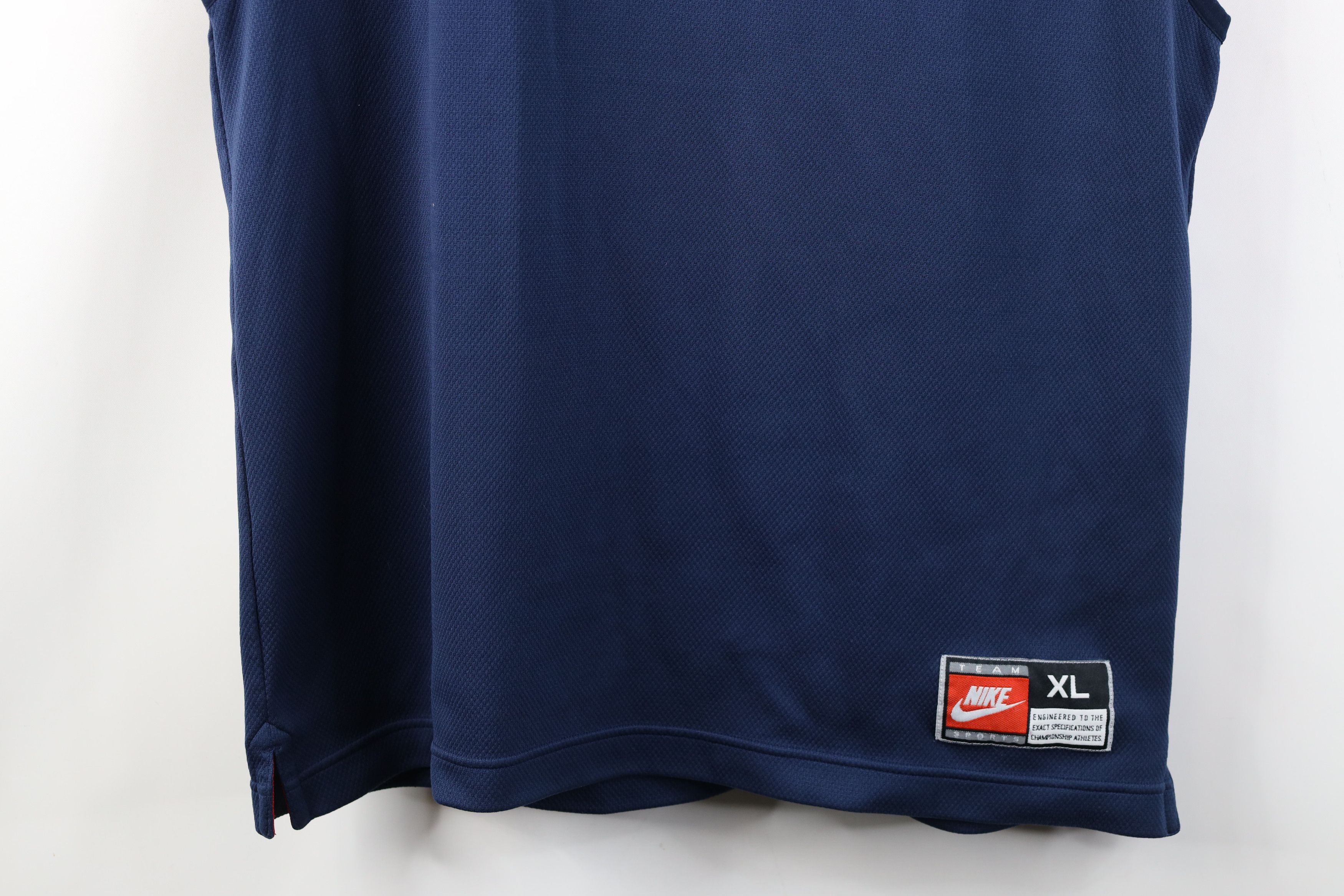Nike Vintage 90s Nike Cetner Swoosh Knit Basketball Jersey Blue Size US XL / EU 56 / 4 - 3 Thumbnail