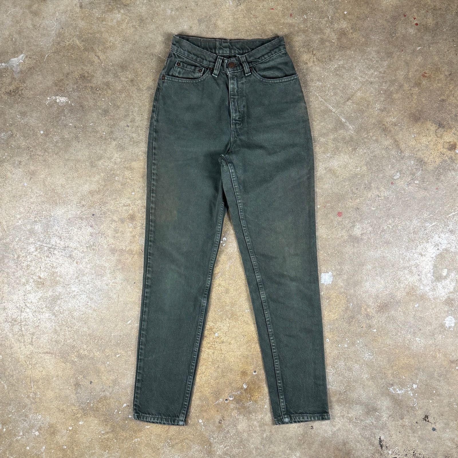 Levi's Vtg Levi’s 510 Women’s Jeans Green Slim Fit High Rise Size 3 Size 24" / US 00 / IT 34 - 1 Thumbnail