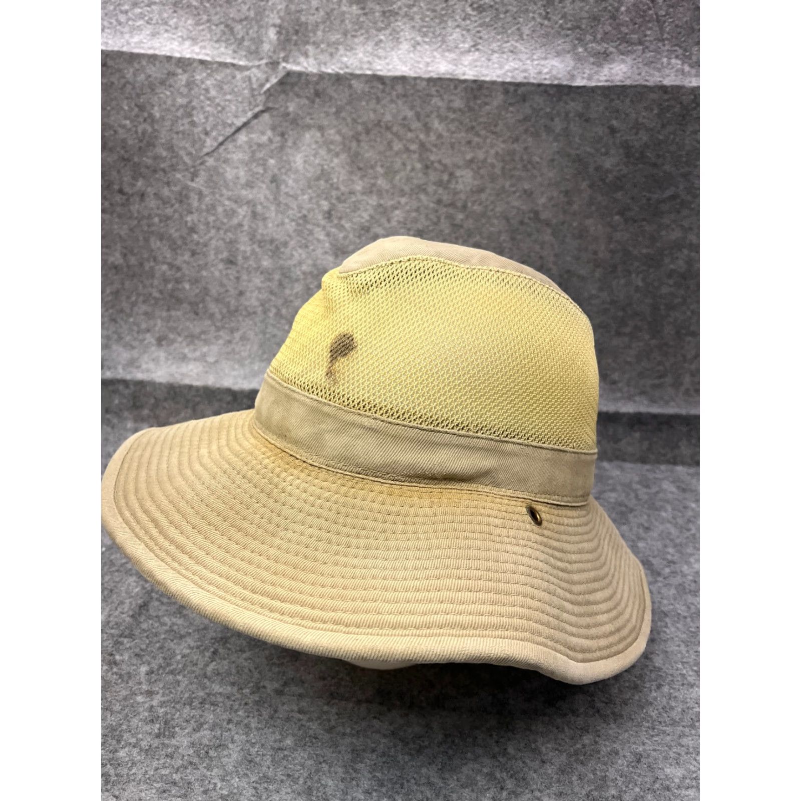 Vintage Dorfman Pacific Bucket Hat Adult Large Beige 100% Cotton Knit Breathable Fishing Hunting Camping Logo Men Hat Size ONE SIZE - 4 Thumbnail
