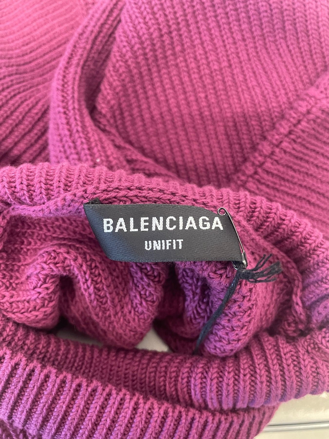 Balenciaga Mock Neck Heavy Boxy Knit Sweater Size M / US 6-8 / IT 42-44 - 3 Thumbnail