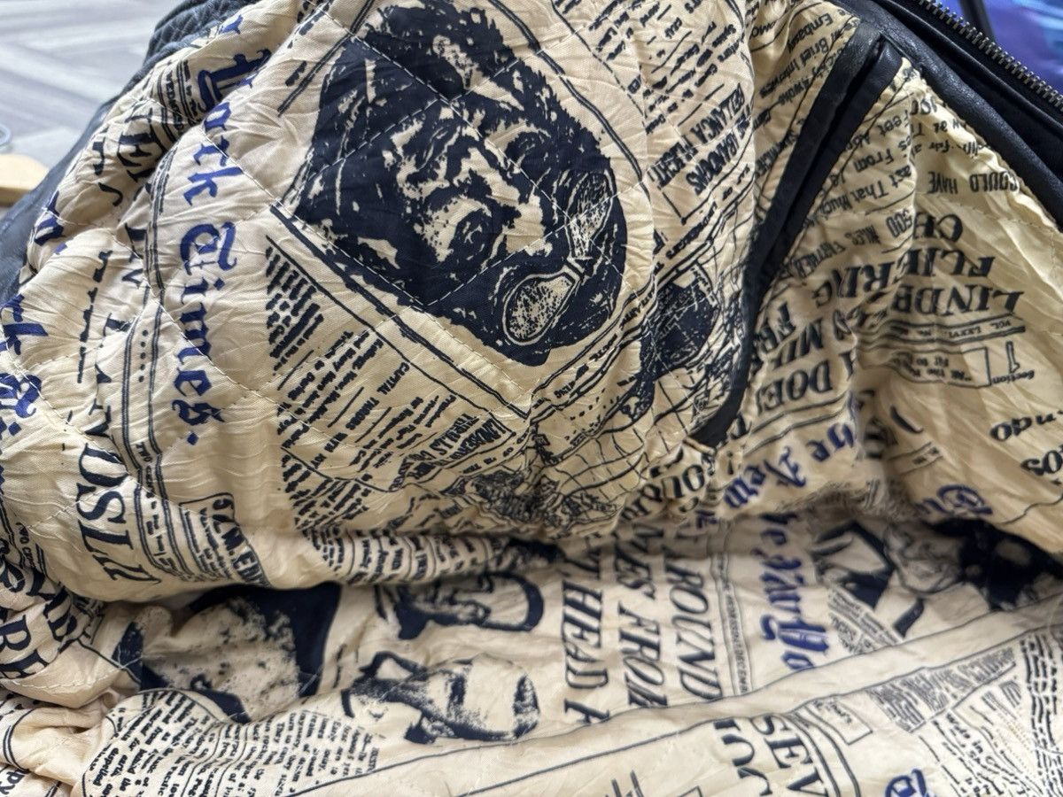 Vintage Vintage Leather Jacket The New York Times" newspaper Size US L / EU 52-54 / 3 - 9 Thumbnail