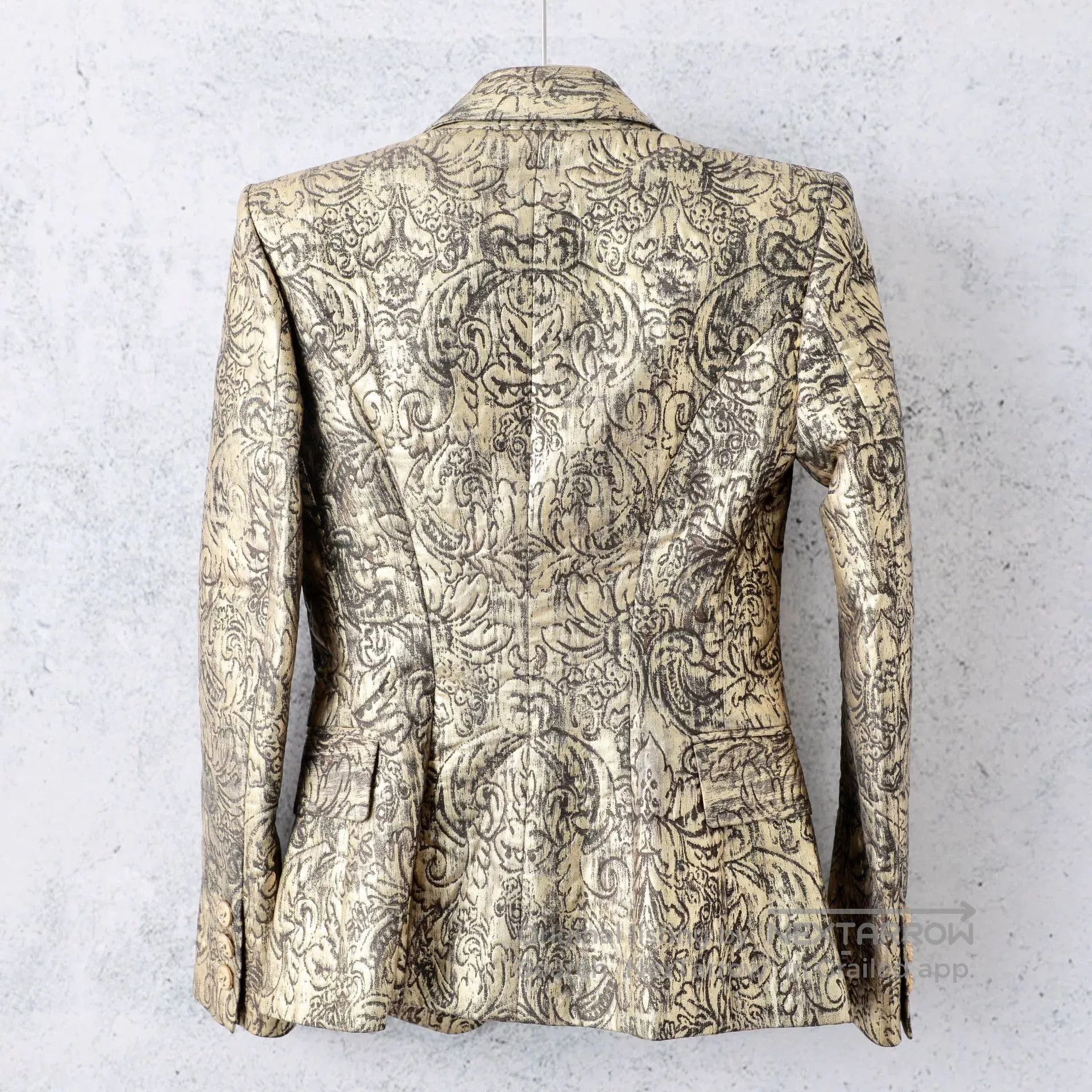 Balmain Balmain Champagne Gold Lapel Blazer. Size XS / US 0-2 / IT 36-38 - 2 Thumbnail