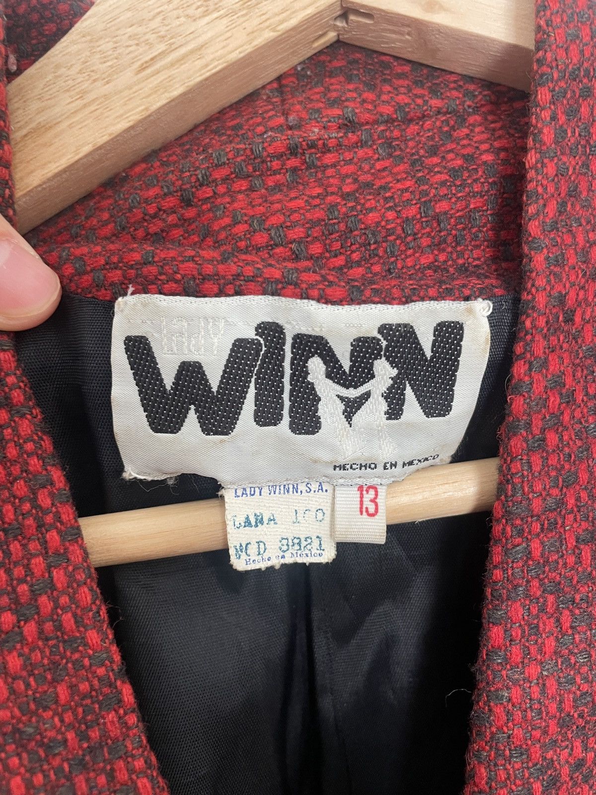 Vintage Lady Winn red blazer from Mexico Size M / US 6-8 / IT 42-44 - 3 Thumbnail