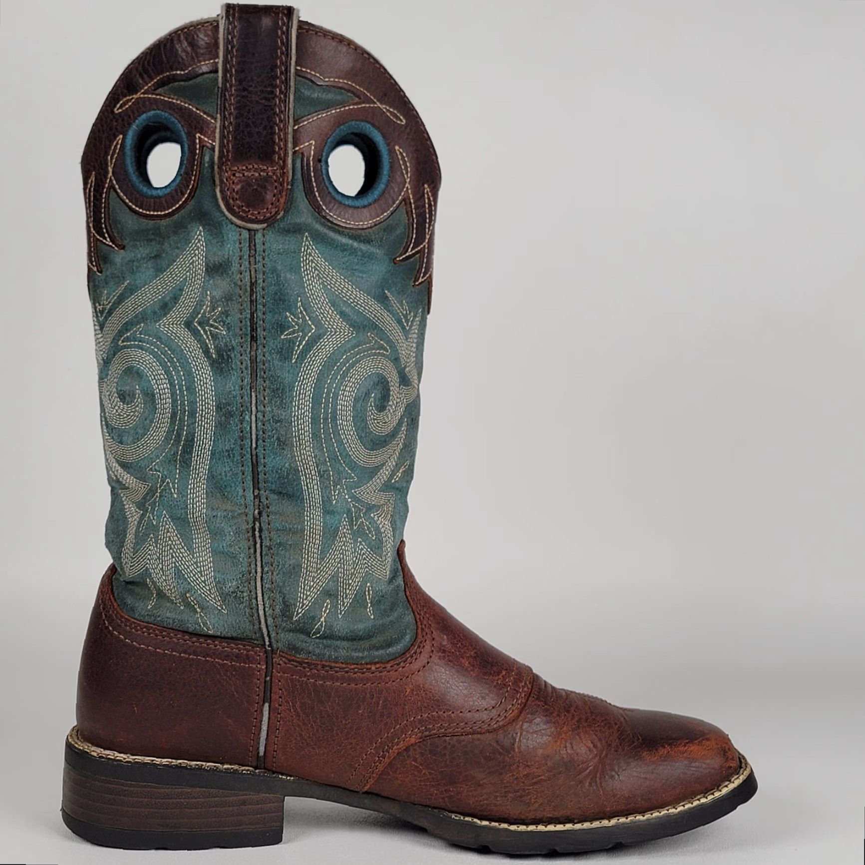 Durango Durango® Saddle Western Boots Women's 9.5 M Brown/Teal Drd0135 Size US 8 / IT 38 - 5 Thumbnail