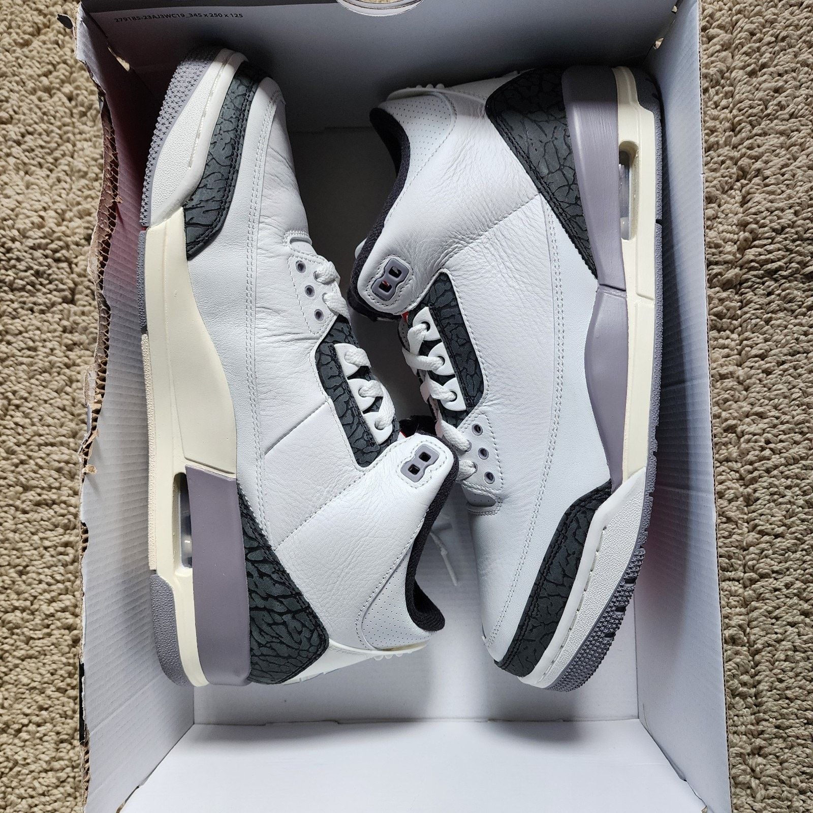 Jordan Brand Air Jordan 3 Retro Cement Grey Brand New Sz 11 Size US 11 / EU 44 - 9 Thumbnail