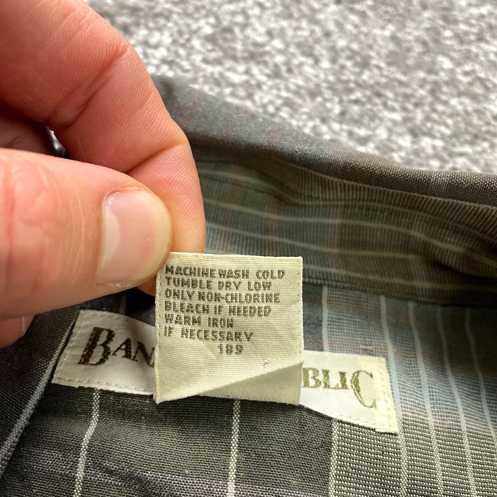 Banana Republic VINTAGE Banana Republic Button-Up Shirt Mens L Green Plaid Long Sleeve 52in Chest Cotton Knit Pocket Casual Business Mens Size US L / EU 52-54 / 3 - 3 Thumbnail