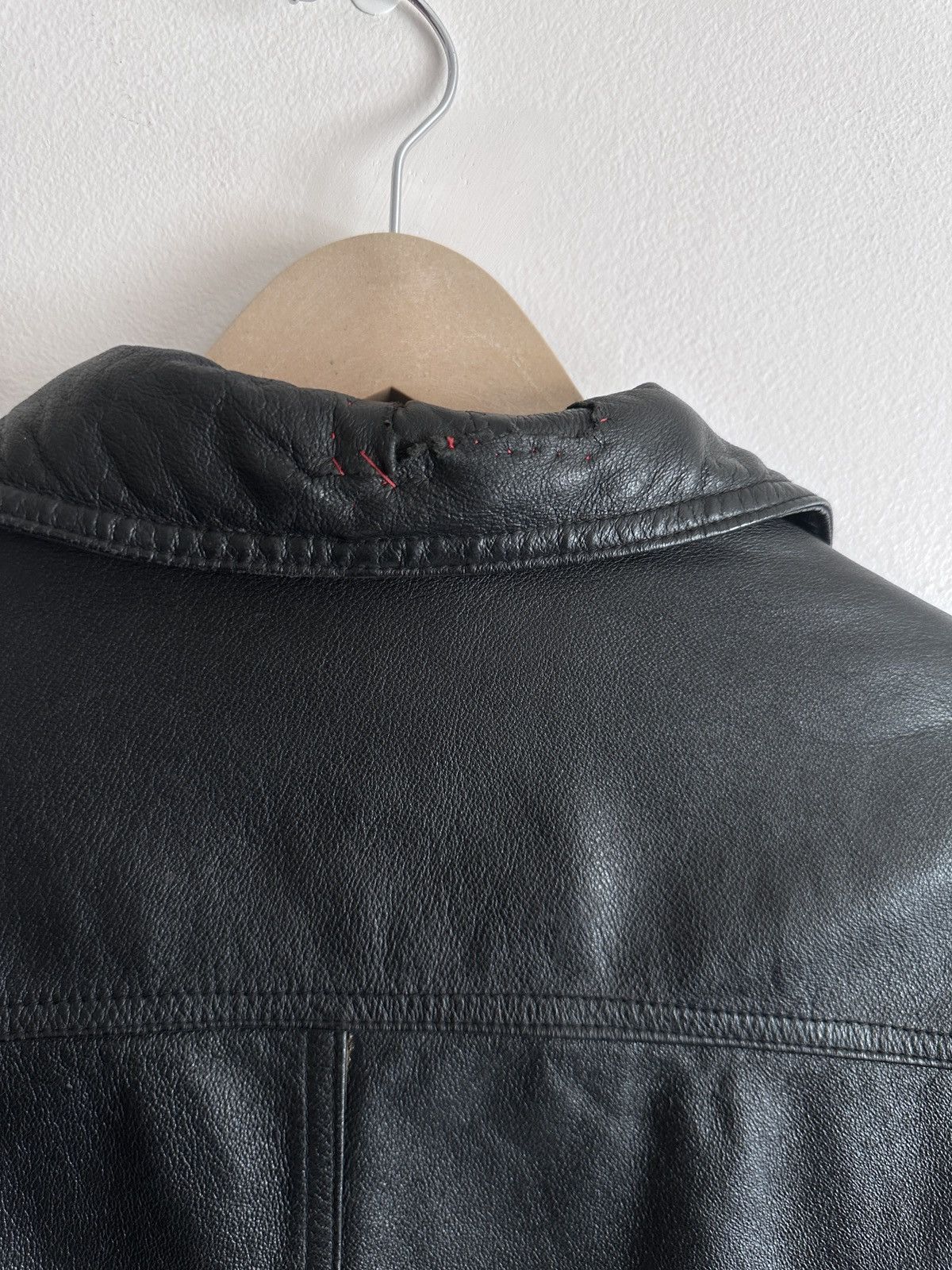 Vintage × Wilsons Leather Black Wilsons Leather Blazer Size L / US 10 / IT 46 - 7 Thumbnail