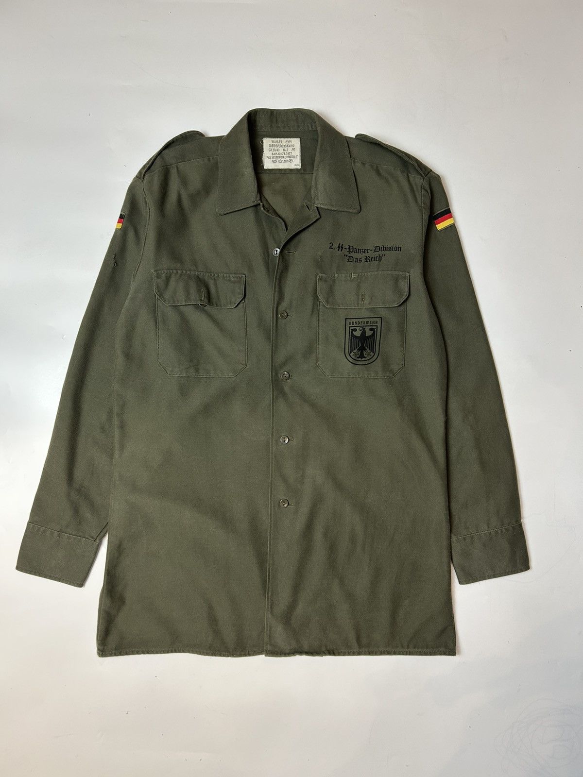 Vintage VINTAGE GERMAN WAHLER MILITARY SHIRT Size US M / EU 48-50 / 2 - 1 Thumbnail
