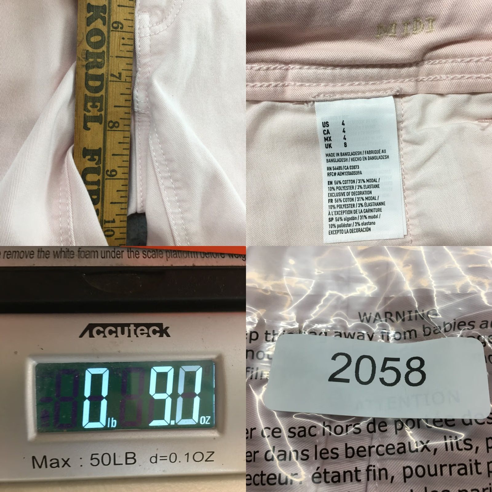 Vintage American Eagle Super Stretch Shorts Womens 4 Light Pink Zip Fly Low Waisted Casual Modern Womens Size 27" / US 4 / IT 40 - 8 Thumbnail
