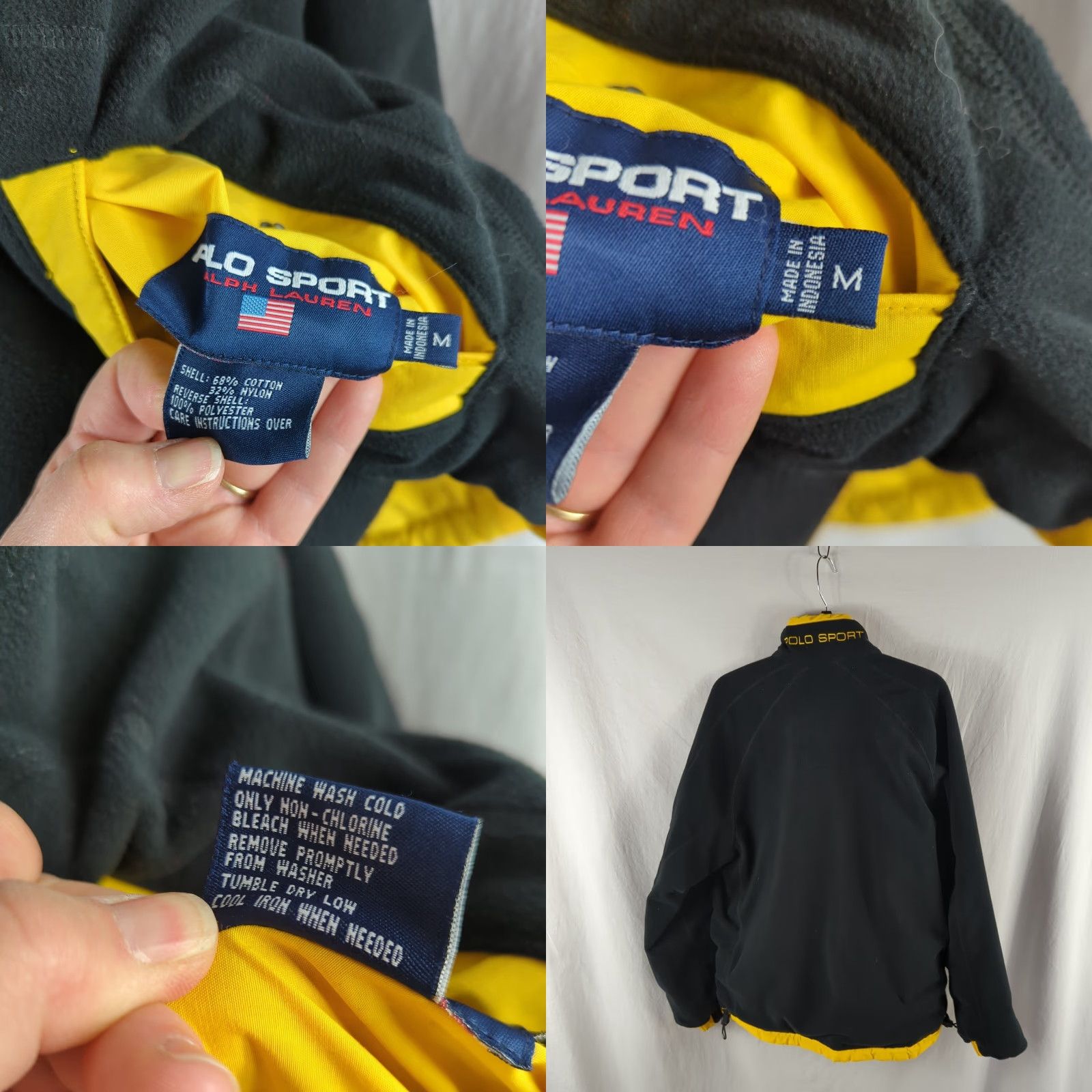 Vintage VINTAGE Polo Sport Men's Jacket Reversible Fleece Yellow M Corp Size US M / EU 48-50 / 2 - 9 Thumbnail