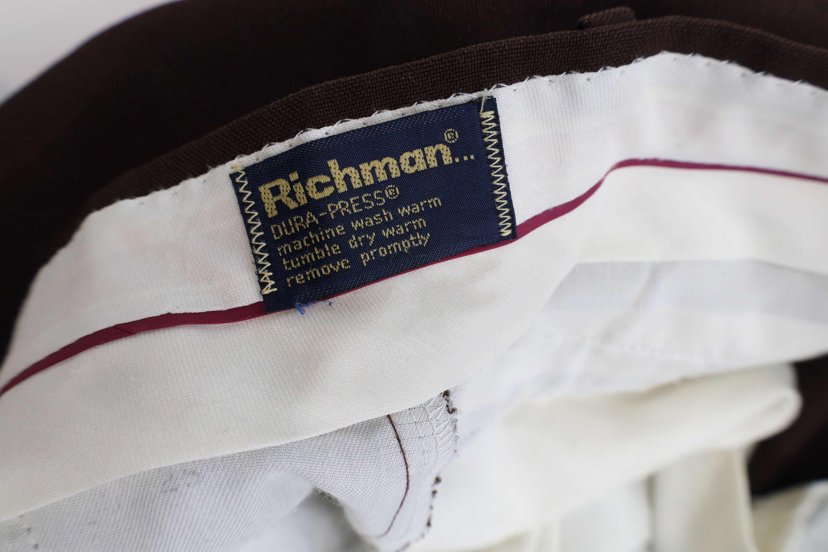 Vintage Vintage 70s Streetwear Flared Wide Leg Chino Pants Brown USA Size US 38 / EU 54 - 7 Thumbnail