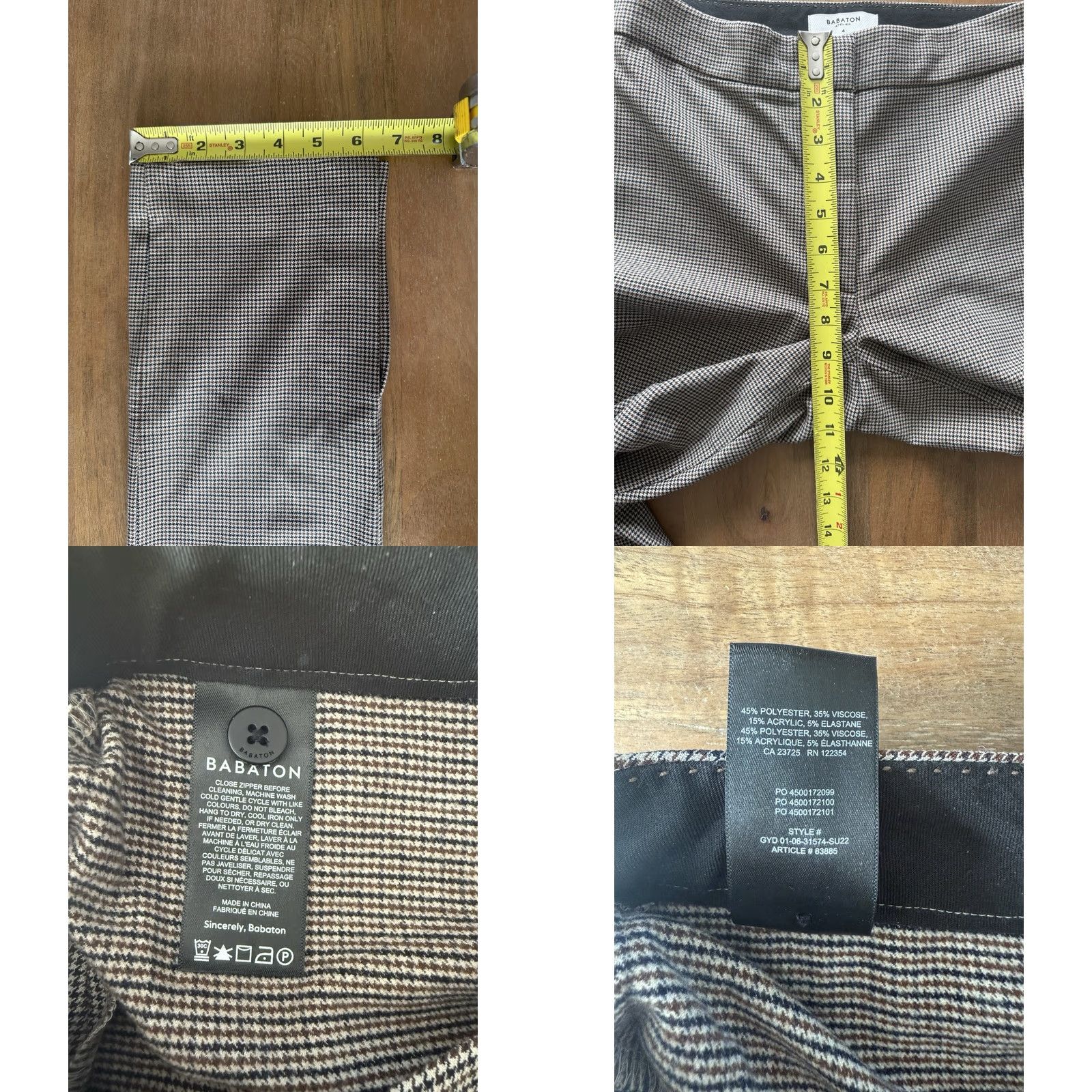 Vintage Babaton Aritzia Pants Shirt? Size 27" / US 4 / IT 40 - 8 Thumbnail