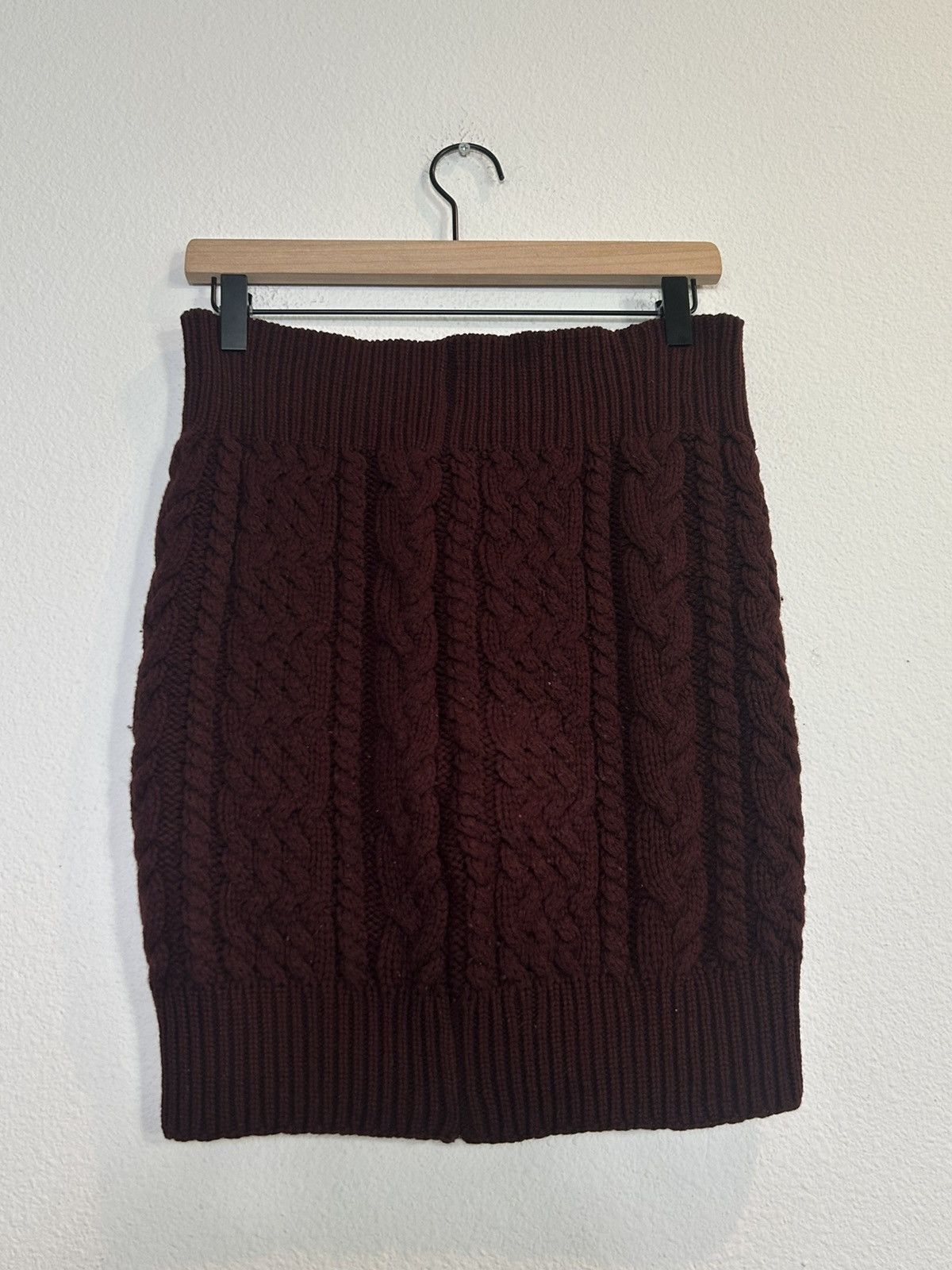 Y's Cable Knit Mini Skirt Size 30" / US 8 / IT 44 - 1 Thumbnail