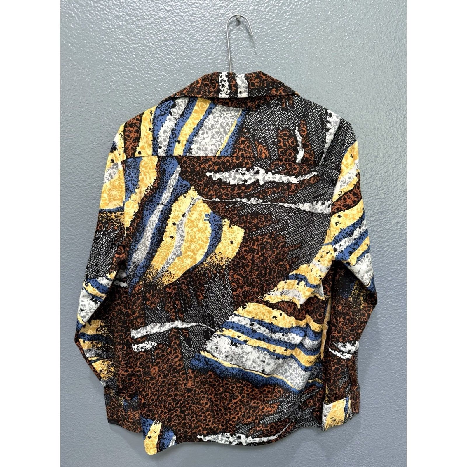 Vintage VINTAGE Touch Of Class Western Button-Up Shirt Mens M Brown Polyester 70s USA Size US M / EU 48-50 / 2 - 5 Thumbnail