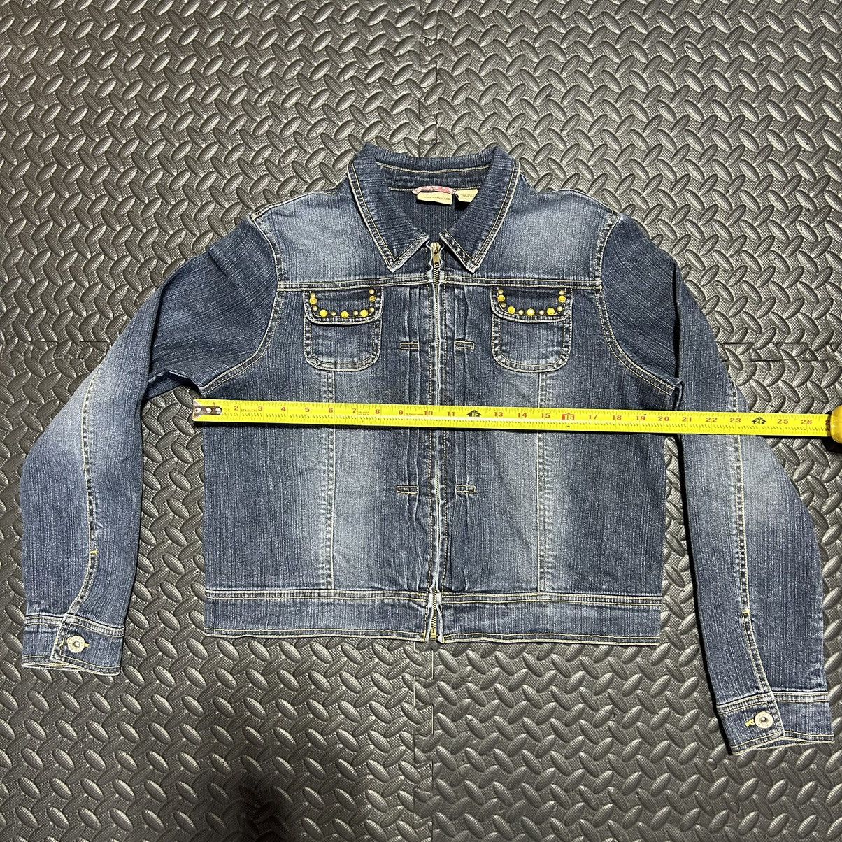Other Ruff Hewn Jean Jacket Women Large Well Worn Embroidery Beads Size L / US 10 / IT 46 - 8 Thumbnail