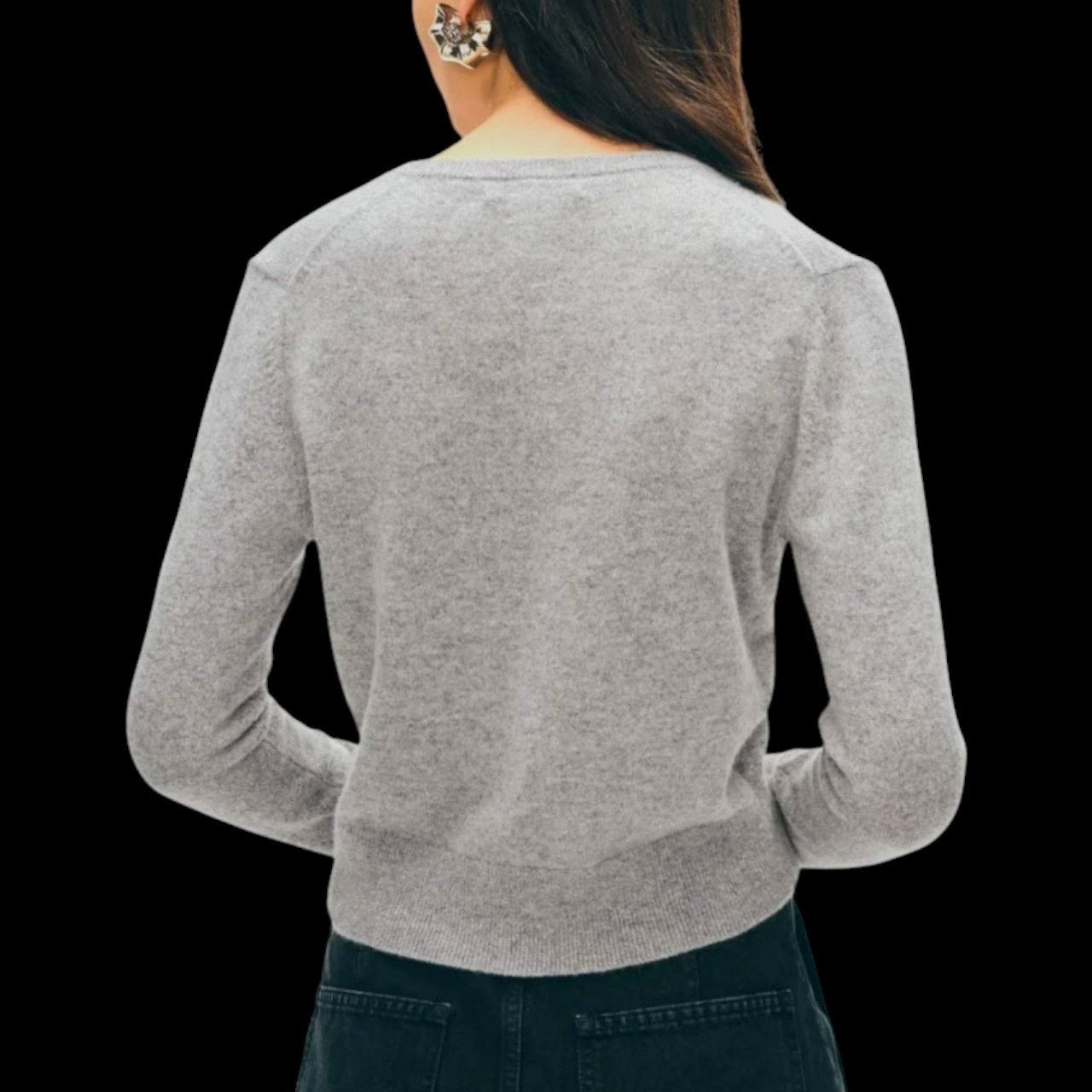 Boden Boden Gray Cashmere Sweater Cardigan | Size 6 Size M / US 6-8 / IT 42-44 - 7 Thumbnail