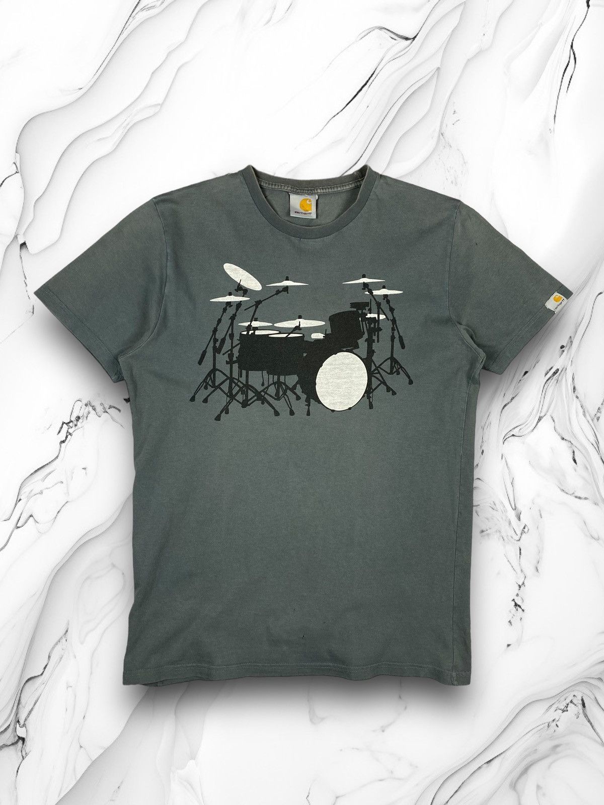 Carhartt Vintage Carhartt Drums Tee T Shirt Size US S / EU 44-46 / 1 - 1 Thumbnail