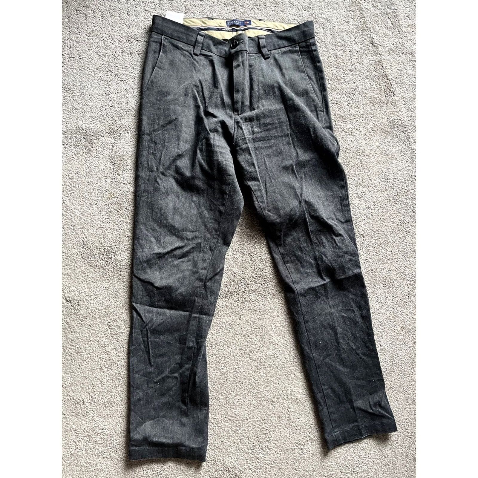 Dockers DOCKERS Pants Mens 30x30 Slim Fit Stretch Cotton Gray Flex Comfort Leg Size US 30 / EU 46 - 2 Thumbnail