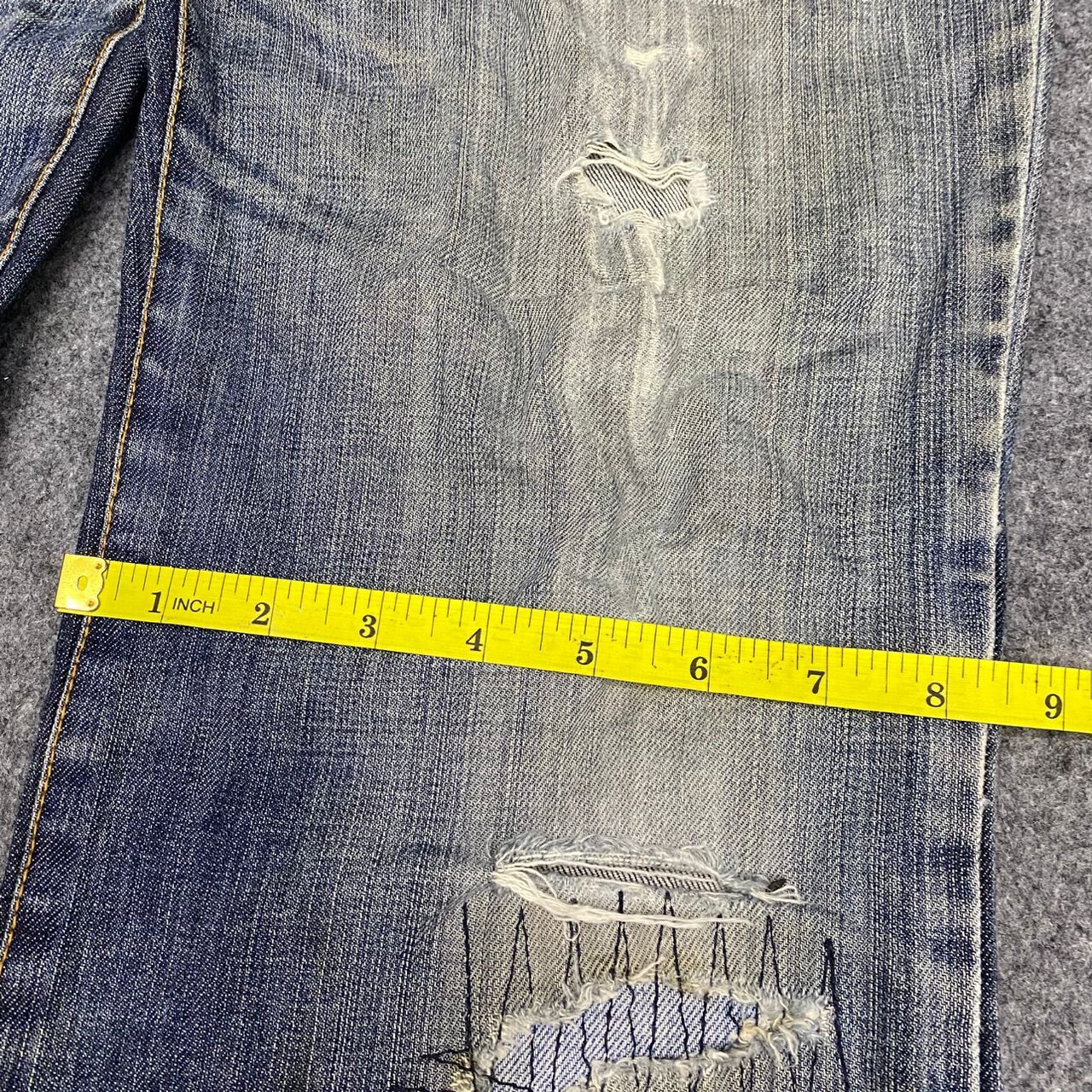 If Six Was Nine 💥Best Offer💥Vintage Joseph Homme Flare Distressed Denim Size US 36 / EU 52 - 6 Thumbnail
