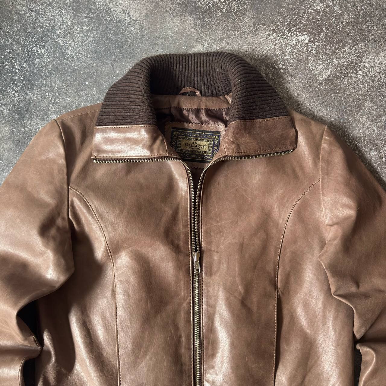 20471120 × If Six Was Nine × Le Grande Bleu (L.G.B.) Amazing Vintage Faded Leather Jacket Size M / US 6-8 / IT 42-44 - 3 Thumbnail