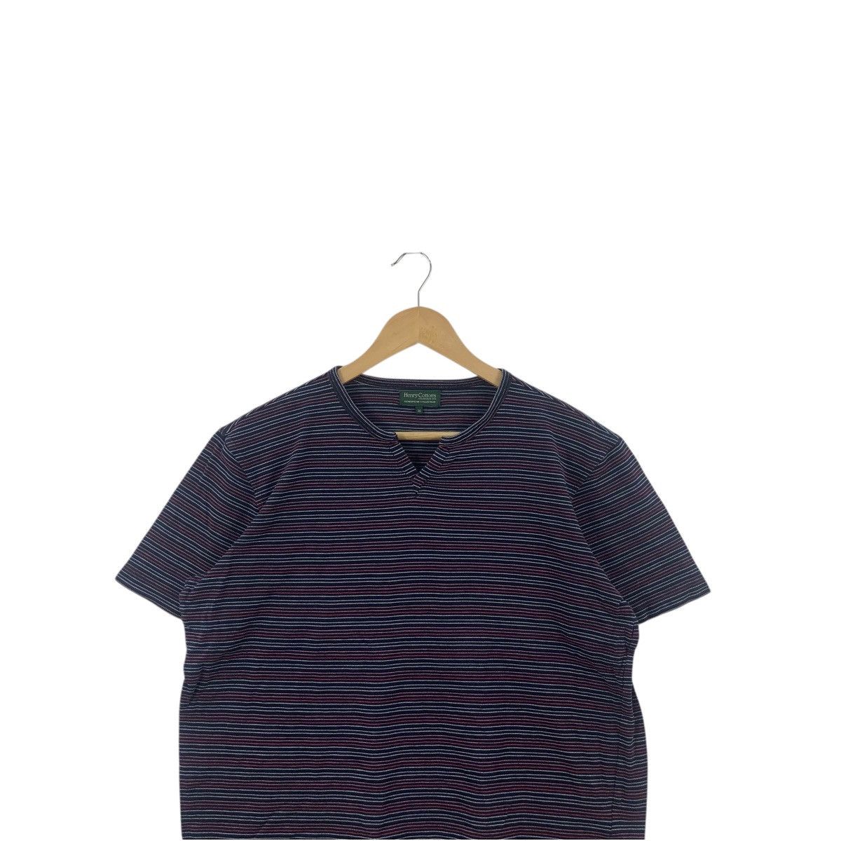 Henry Cotton's HENRY COTTONS Homewear Collection Striped Tee Shirt Top Size M / US 6-8 / IT 42-44 - 2 Thumbnail