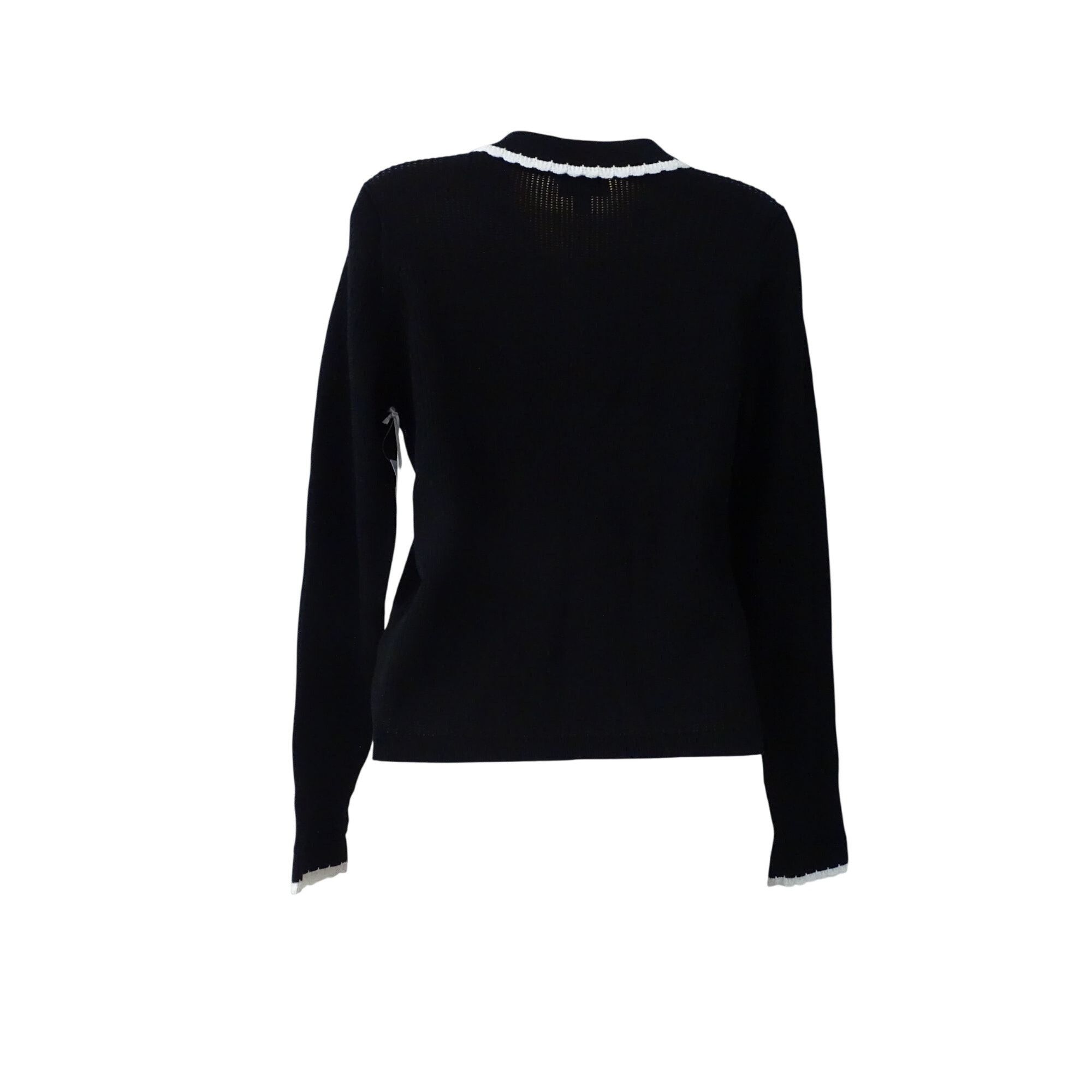 Other CeCe Black Pullover Knit Sweater Peter Pan Collar Size S Size S / US 4 / IT 40 - 6 Thumbnail