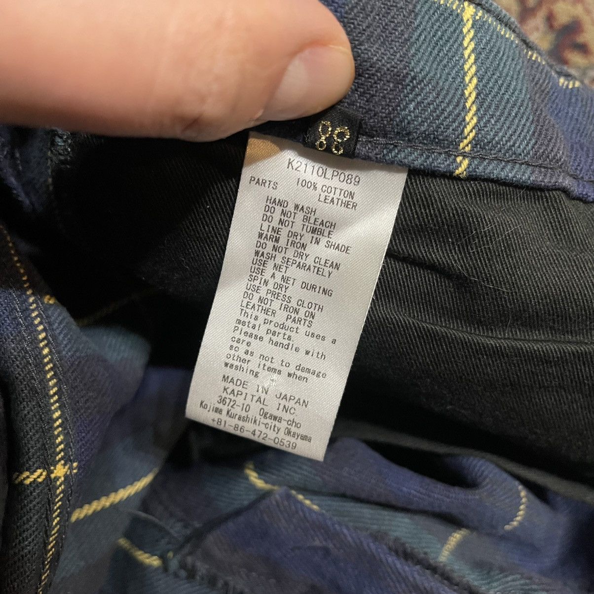 Kapital 11oz TARTAN CHECK 5P MONKEY CISCO JEANS (STUDS REMAKE) GREEN Size US 38 / EU 54 - 6 Thumbnail