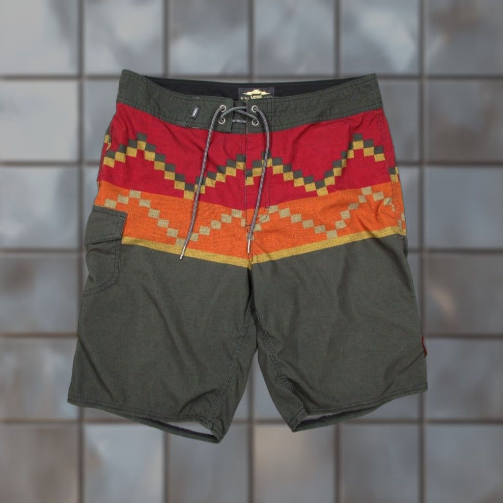 Vans VANS Board Shorts Mens 30 Gray Nathan Fletcher 10" Swim Trunks Surf Aztec Logo Size US 30 / EU 46 - 1 Thumbnail
