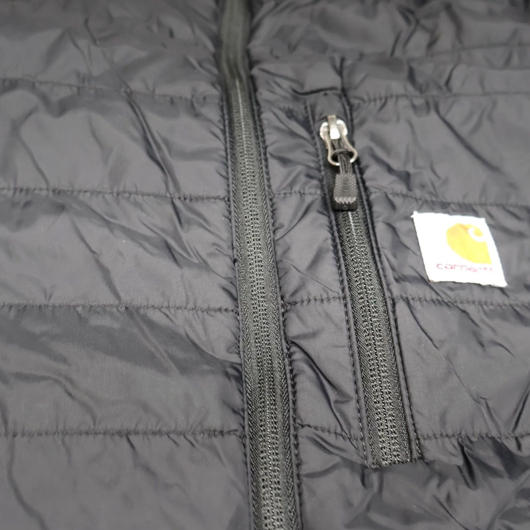 Carhartt Carhartt Jacket Mens 2XLT Black Rain Defender Relaxed Fit Nylon Zip Snap Puffer Quilted Outside Workwear Tall Black Mens Size US XXL / EU 58 / 5 - 4 Thumbnail