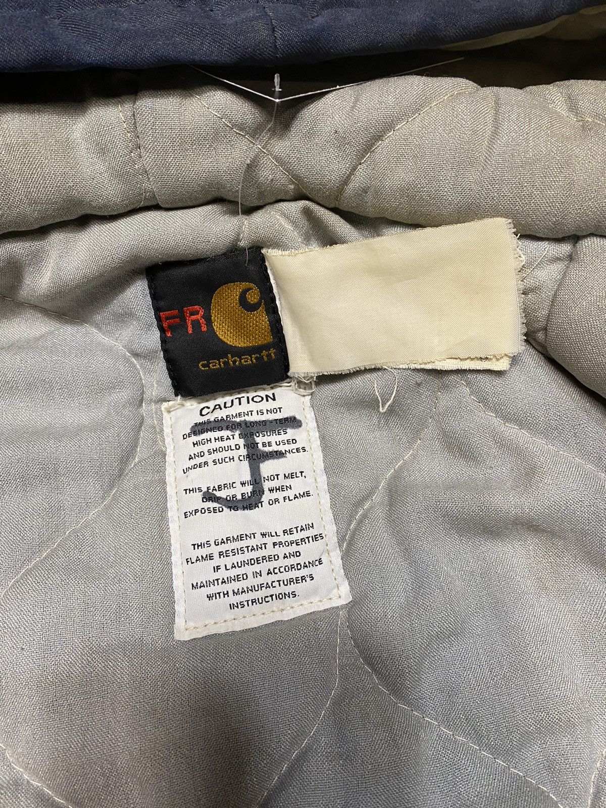 Carhartt × Vintage Vintage Carhartt FR Faded Navy Hooded Active Jacket Size US L / EU 52-54 / 3 - 6 Thumbnail