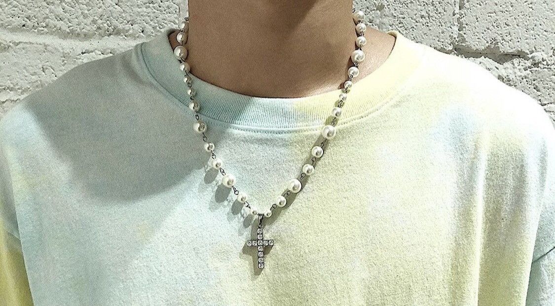 Jewelry Pearl Cross Pendant Necklace Size ONE SIZE - 2 Thumbnail