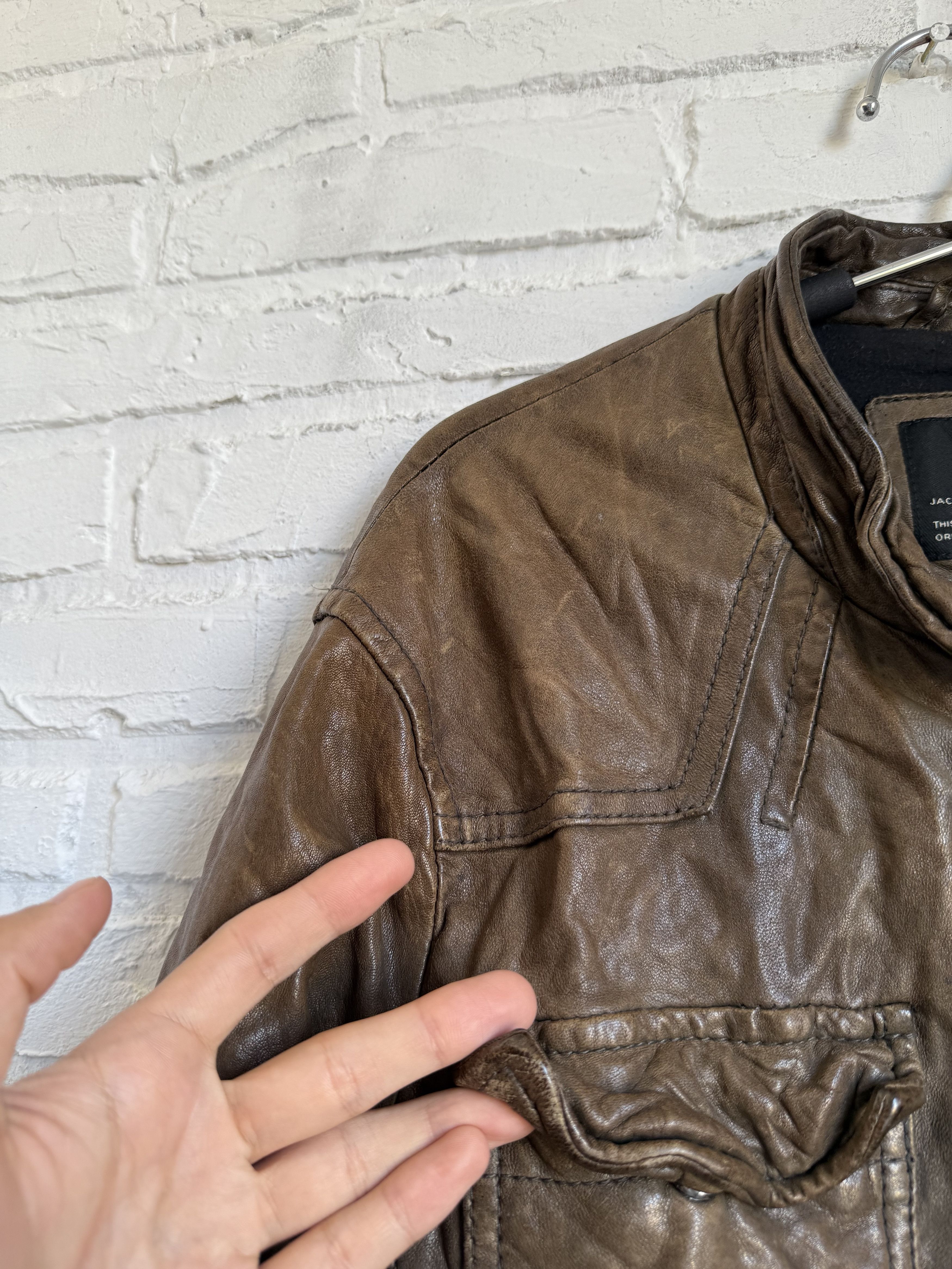 Allsaints Allsaints gradient brown black leather jacket Size US XL / EU 56 / 4 - 8 Thumbnail