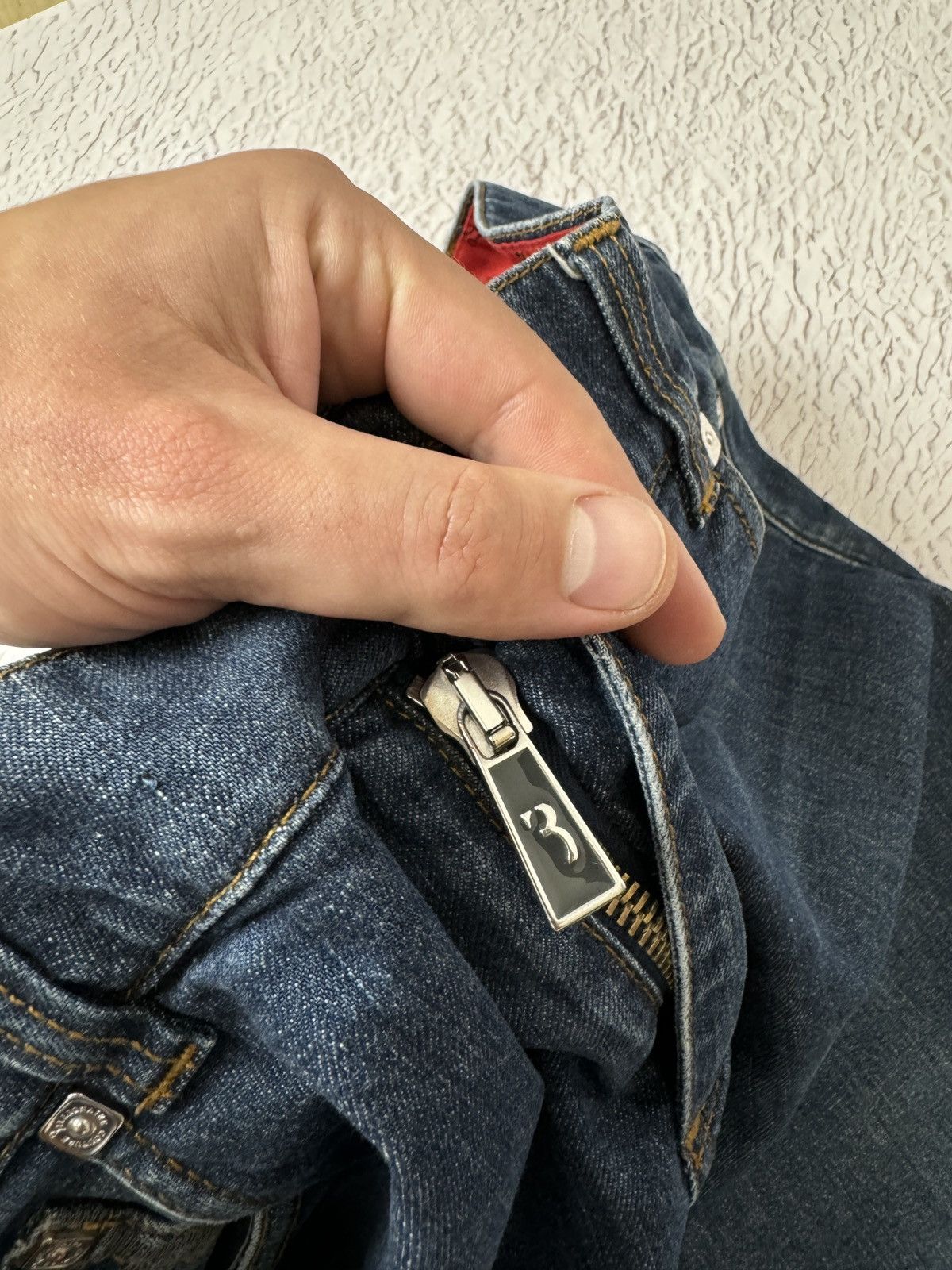 Billionaire Couture Billionaire Couture embroidered multilogo indigo jeans Size US 34 / EU 50 - 22 Thumbnail