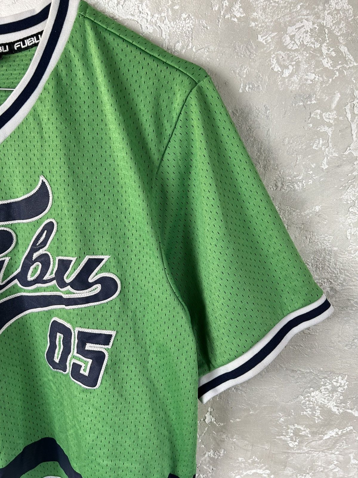 Fubu Vintage 90s Fubu 05 Rap Jersey Y2K T- 3 Shirt Green Size US S / EU 44-46 / 1 - 4 Thumbnail