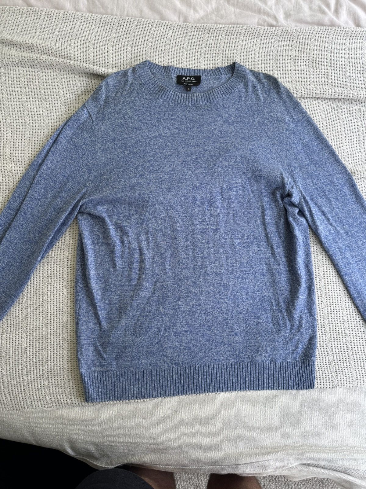 A.P.C. A.P.C Men’s Pullover (L) (Blue/White) Size US L / EU 52-54 / 3 - 1 Thumbnail
