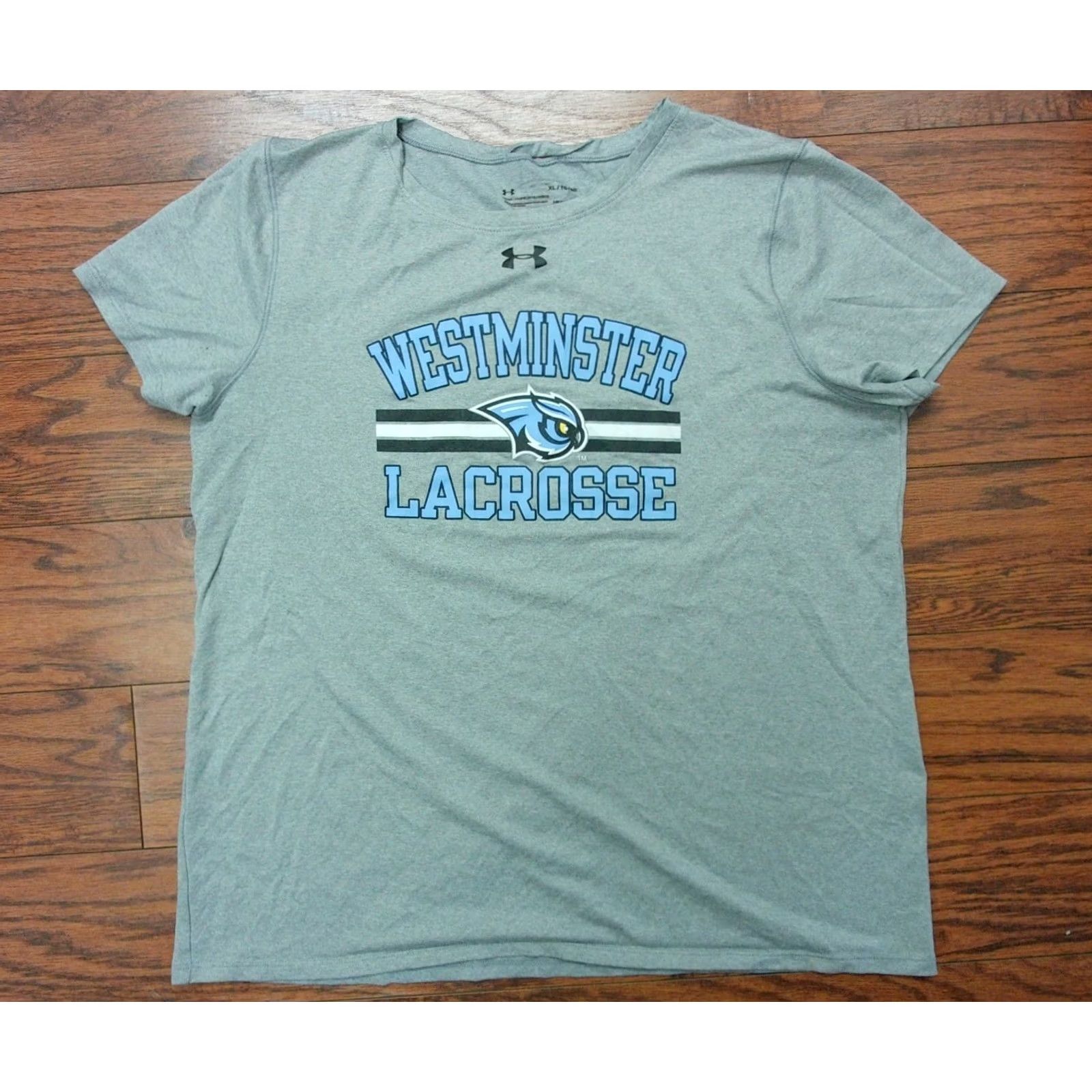 Under Armour WEST MINSTER Owls Lacrosse t Shirt Women's XL Gray Under Armour Shirt Women XL Lacrosse Maryland High School Size XL / US 12-14 / IT 48-50 - 2 Thumbnail