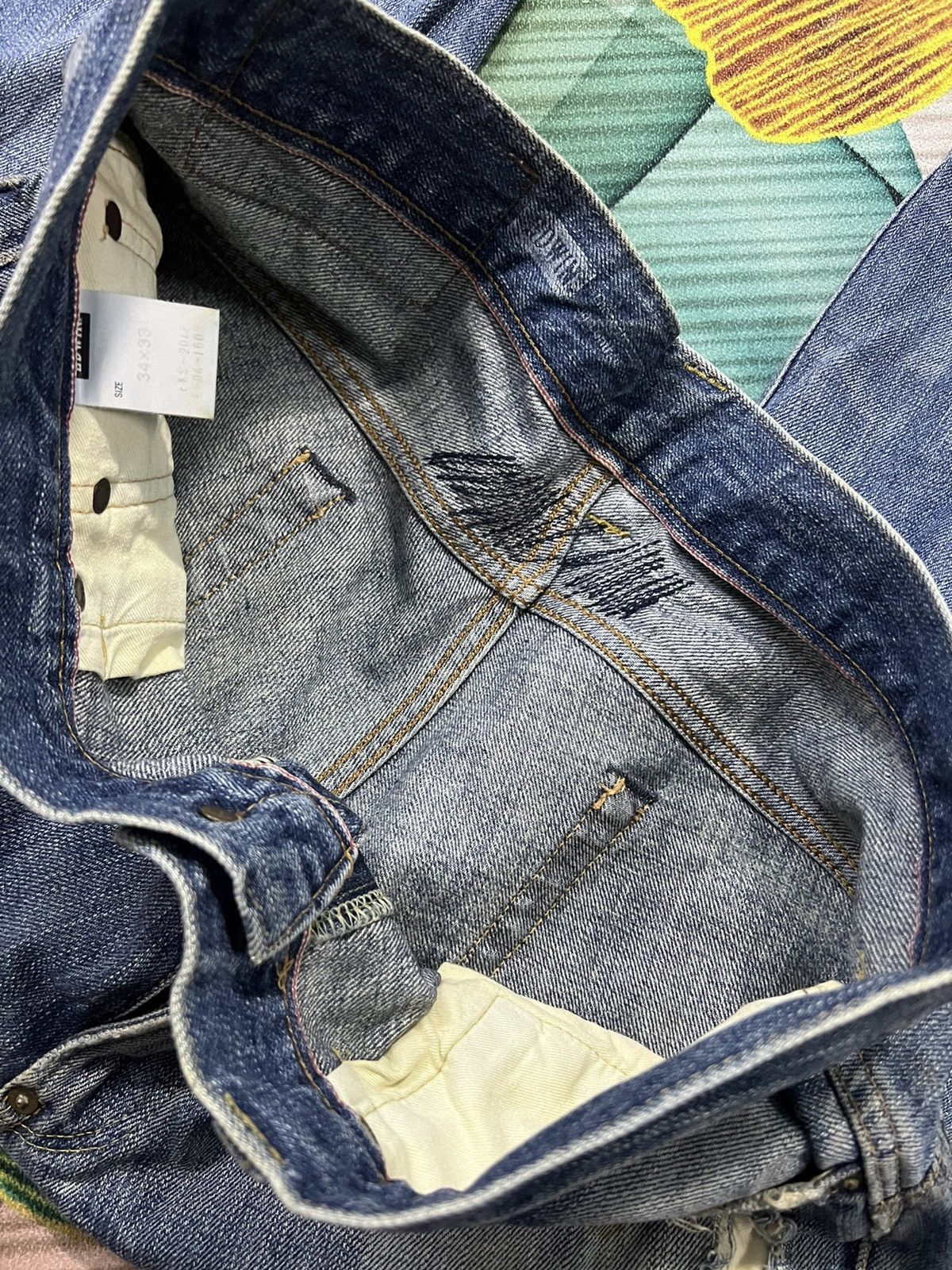 Edwin × Japanese Brand VINTAGE EDWIN HALF SELVEDGE DISTRESSED JEANS Size US 34 / EU 50 - 16 Thumbnail