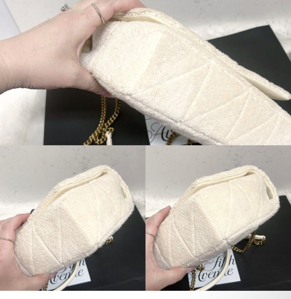 Saint Laurent Paris Authentic Saint Laurent Jamie Chain Ba Rive Gauche in Terry Size ONE SIZE - 8 Thumbnail