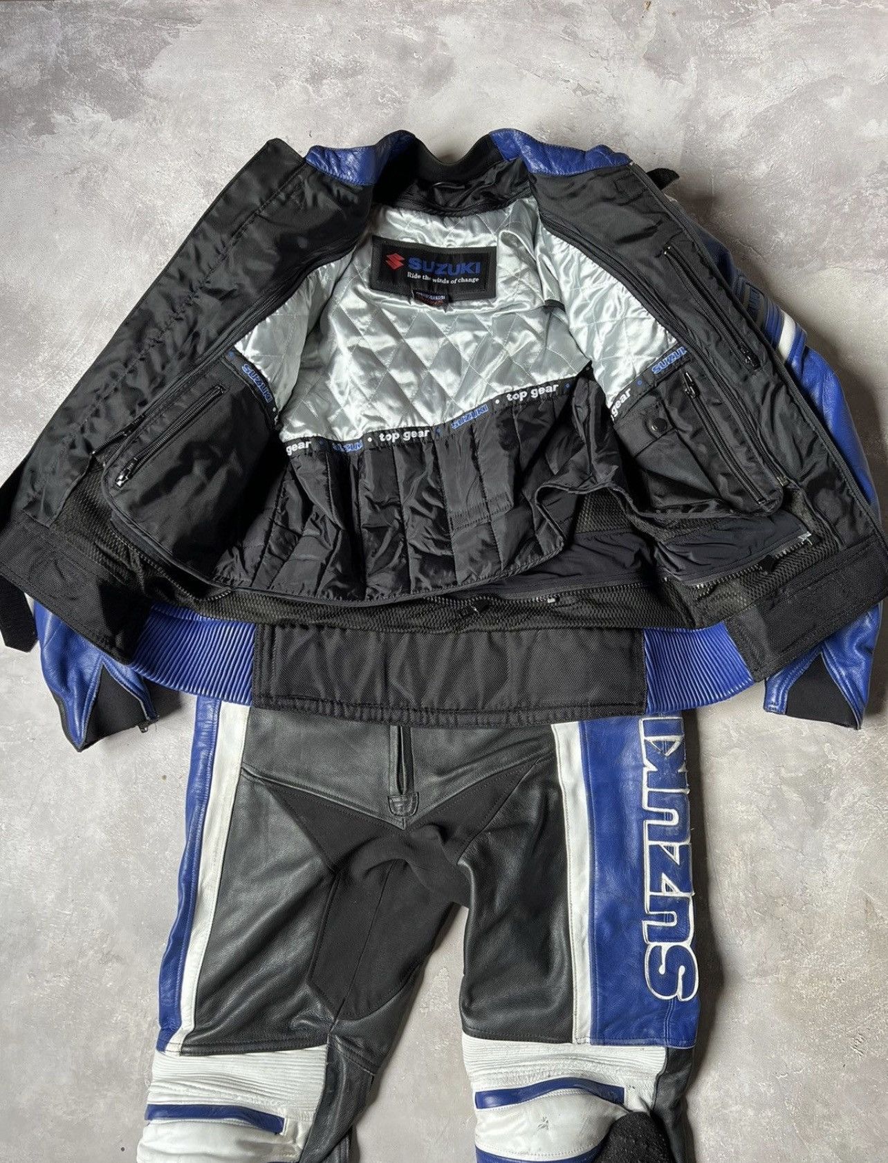 Other Vintage Suzuki Leather Moto Racing Set(jacket+pants) Size US XL / EU 56 / 4 - 6 Thumbnail